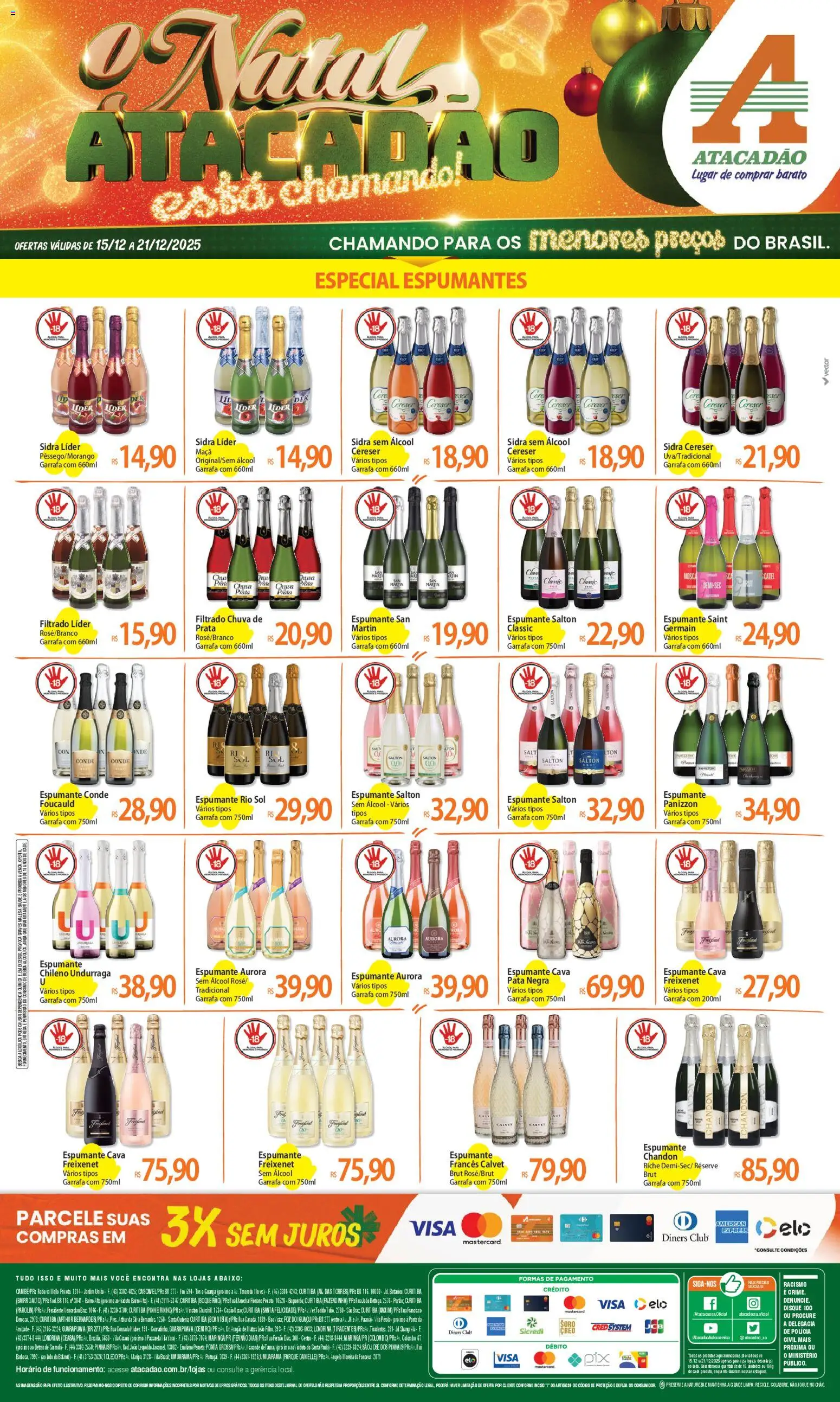 Pré-Visualização do folheto "Ofertas - PR" da loja Atacadão válido a partir de 15/12/2025