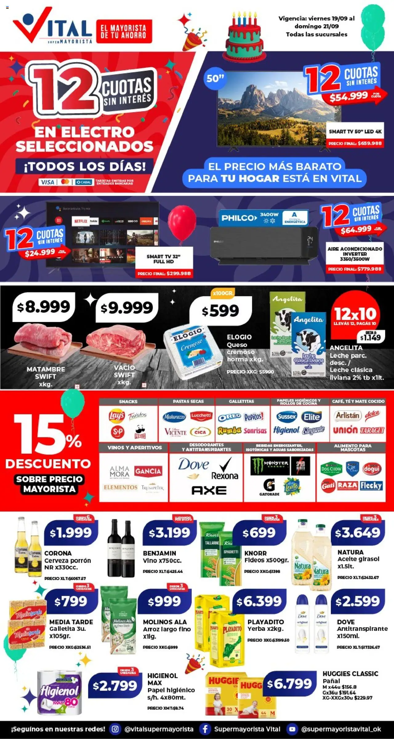 Vital Ofertas fin de semana del 19/09/2025 >> Catálogo