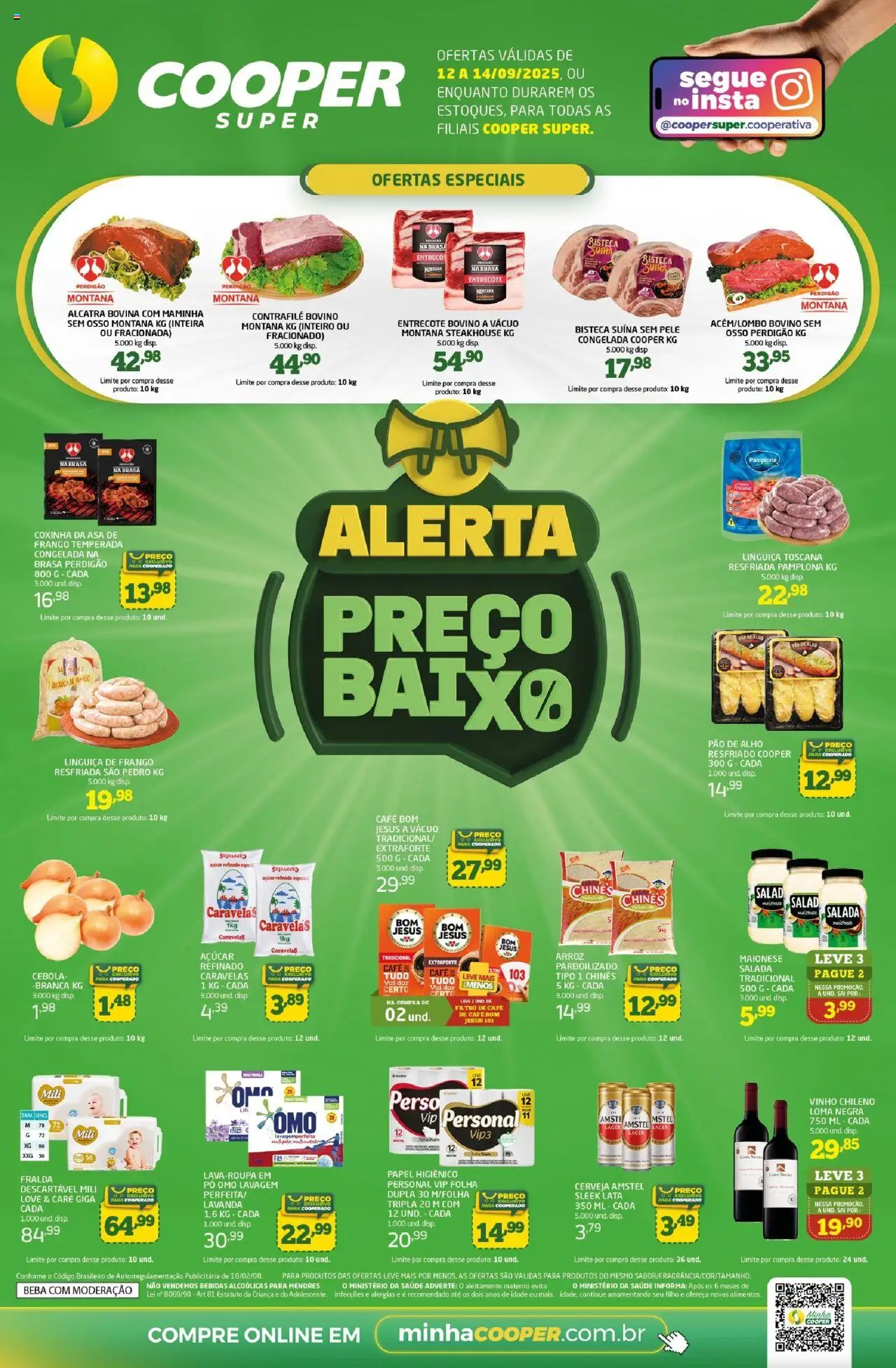 Cooper folheto "Ofertas Super Alerta de preńo baixo" válido a partir de 12/09/2025 - número de página 1