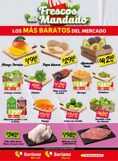 Vista previa las ofertas de la tienda Soriana - Soriana Frescos del Mandado Mercado: Saltillo y Torreón desde el 28/04/2026 
