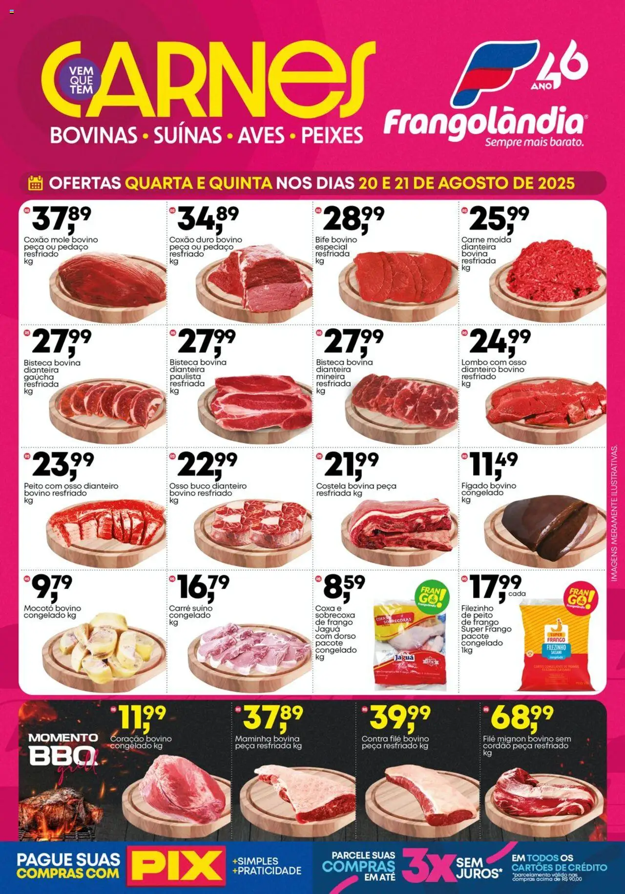 Frangolândia folheto "Ofertas Carnes" válido a partir de 20/08/2025 - número de página 1