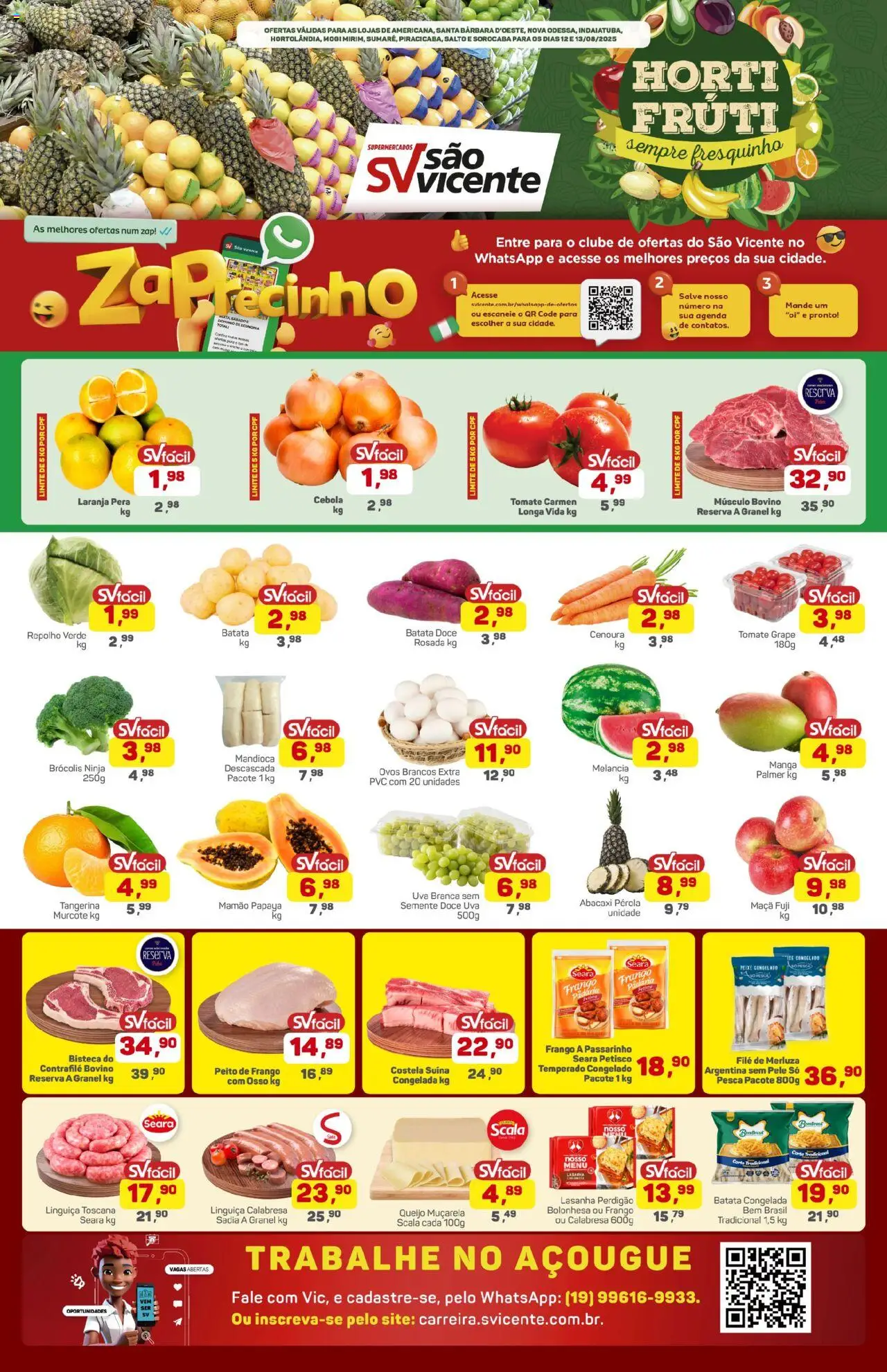 Supermercados São Vicente folheto "Ofertas da semana" válido a partir de 12/08/2025 - número de página 1