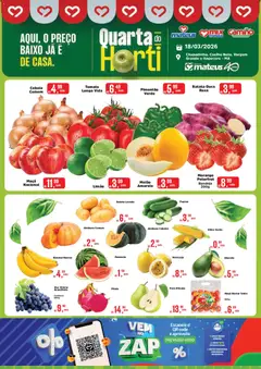Pré-Visualização do folheto "Mateus ofertas Quarta do Hortifruti" da loja Mateus válido a partir de 18/03/2026