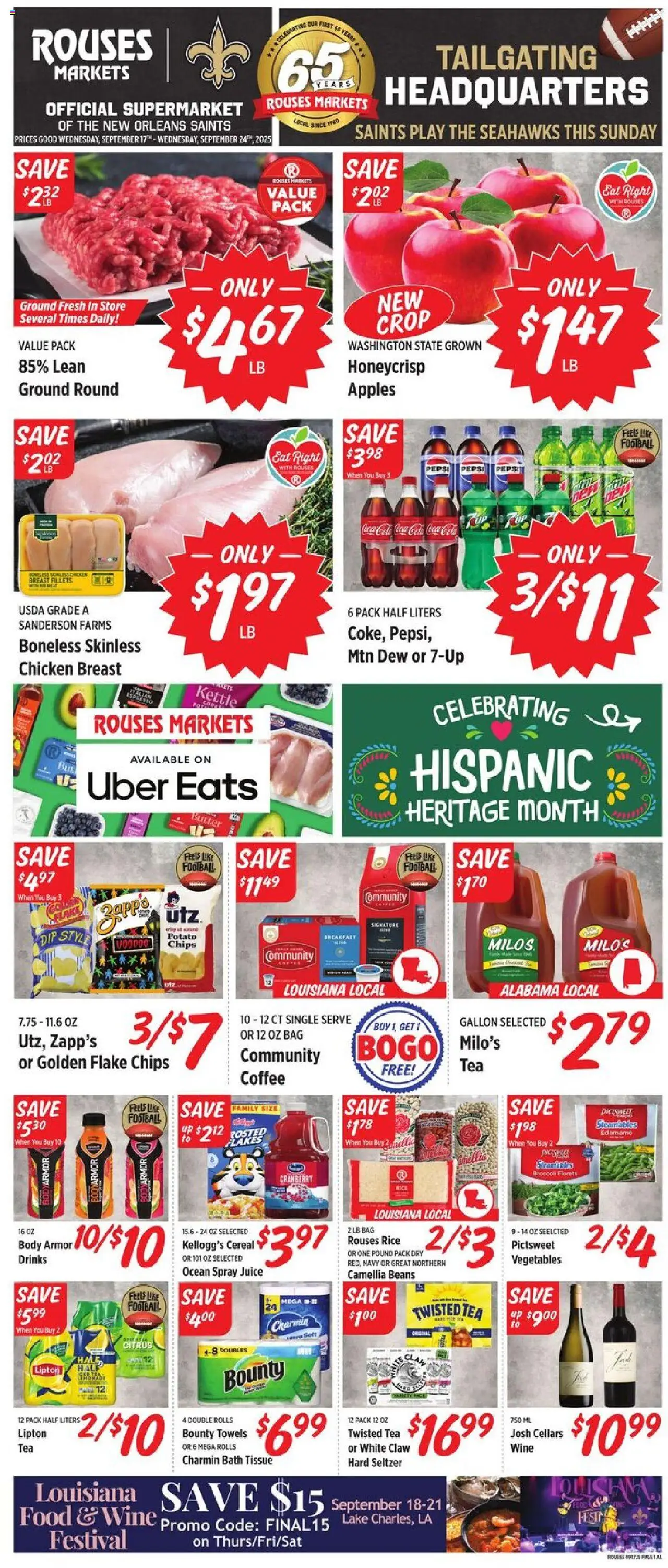 Rouses Weekly Ad - AL from 09/17/2025 - Flyer - Page number 1