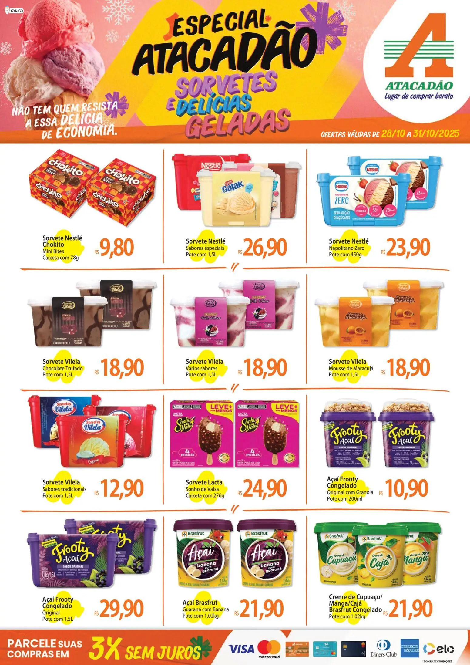 Pré-Visualização do folheto "Ofertas - GO" da loja Atacadão válido a partir de 28/10/2025