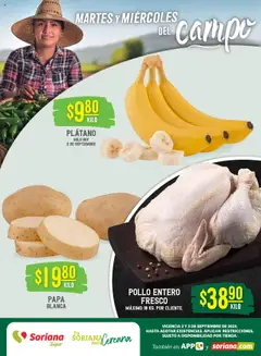 Vista previa las ofertas de la tienda Soriana - Martes y Miércoles del Campo Súper: Ver, Tab, Chis, Camp, Yuc y Q. Roo desde el 02/09/2025 