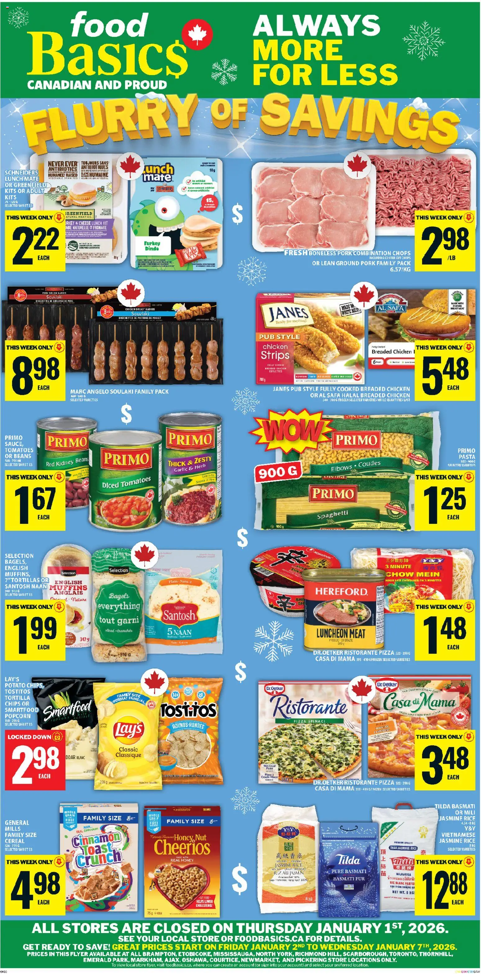Preview of leaflet Ajax from shop Food Basics is valid from Jan 01, 2026