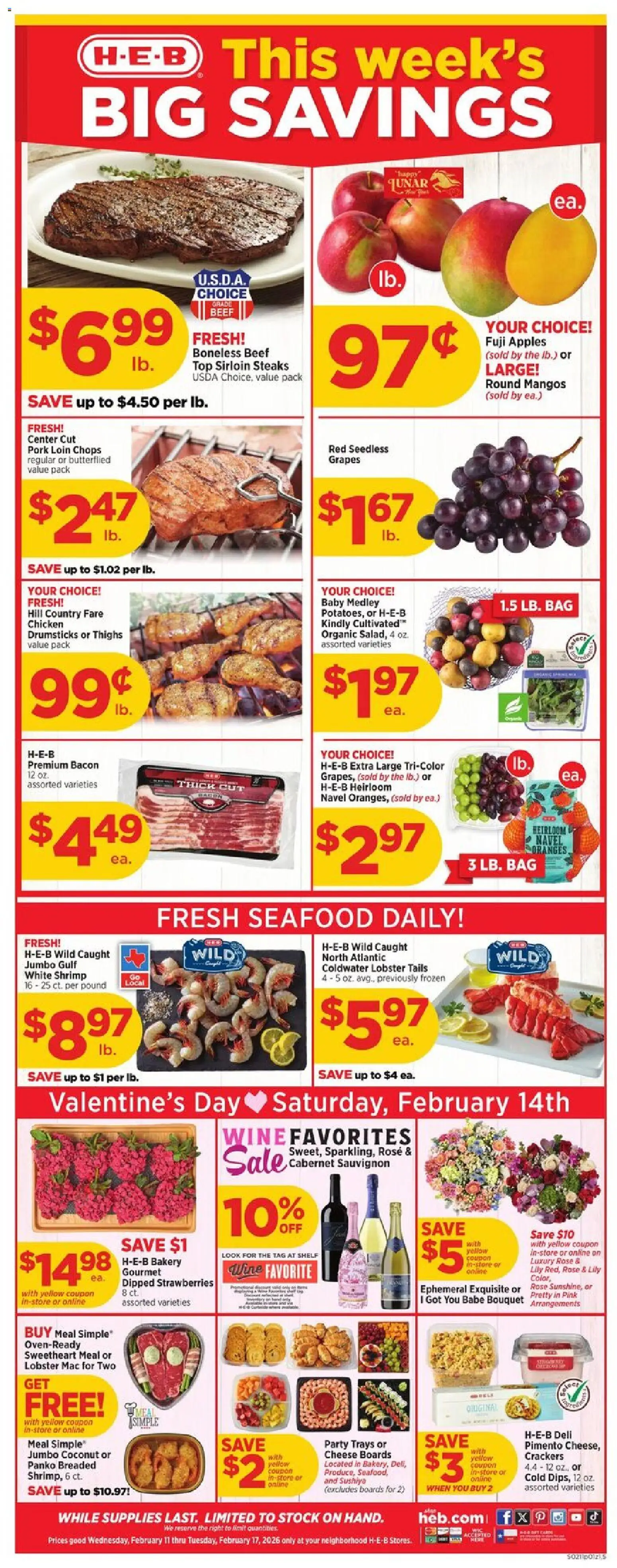 Ad Preview of H-E-B Weekly Ad from 02/11/2026