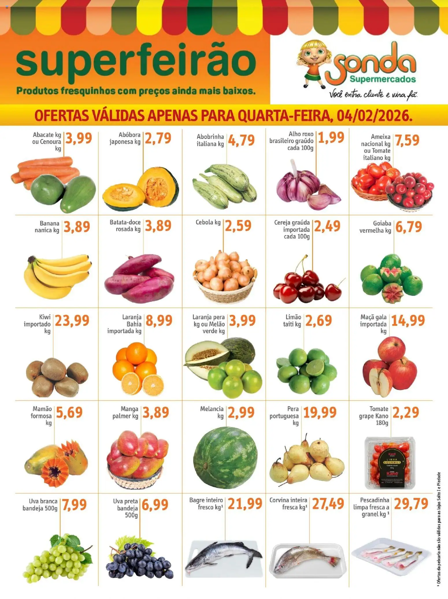 Pré-Visualização do folheto "Ofertas Feirão" da loja Sonda válido a partir de 04/02/2026