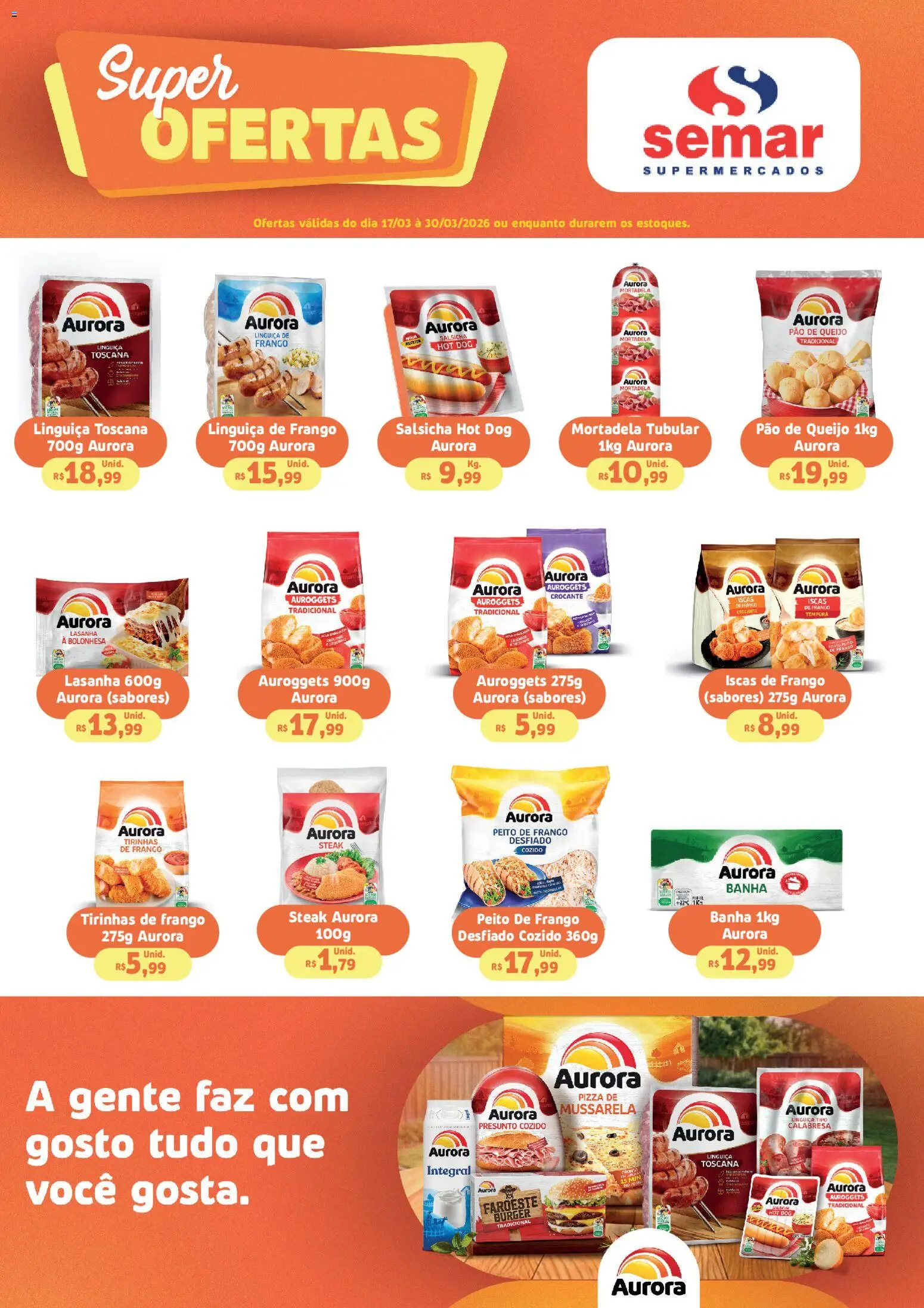 Pré-Visualização do folheto "Semar Supermercado ofertas Aurora " da loja Semar Supermercado válido a partir de 17/03/2026