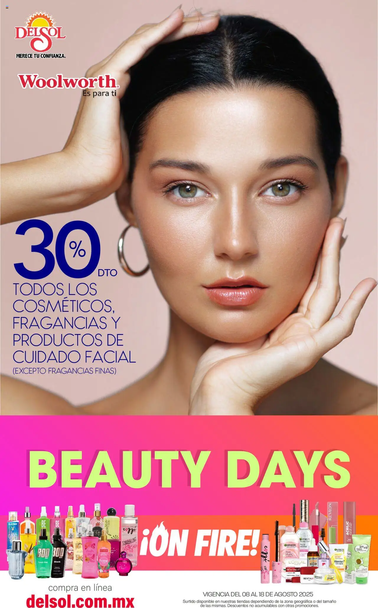 Catálogo Beauty Days Del Sol y Woolworth y sus promociones válidas desde el 08/08/2025 - Número de página 1