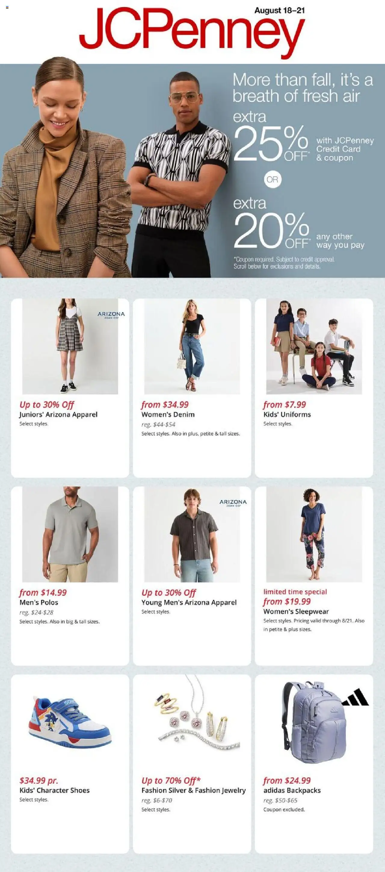 JCPenney Weekly Ad from 08/18/2025 - Flyer - Page number 1