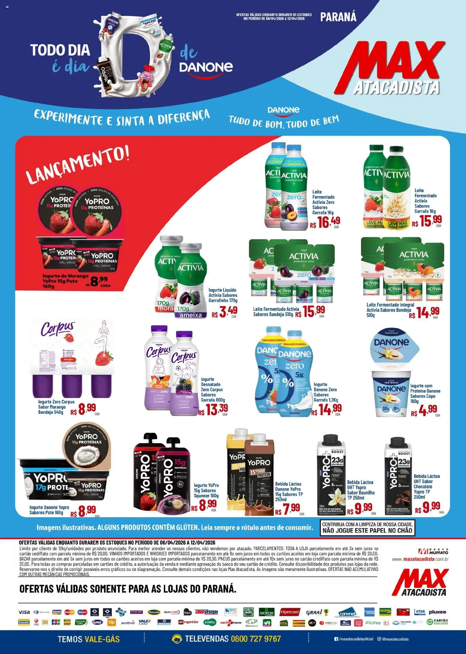 Pré-Visualização do folheto "Max Atacadista ofertas Danone" da loja Max Atacadista válido a partir de 06/04/2026