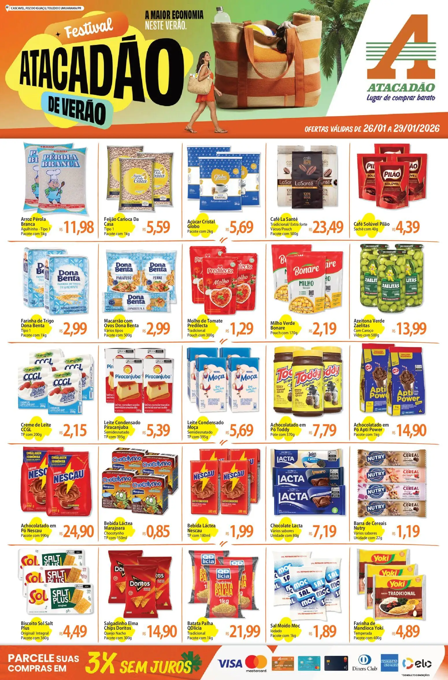 Pré-Visualização do folheto "Ofertas - PR" da loja Atacadão válido a partir de 26/01/2026