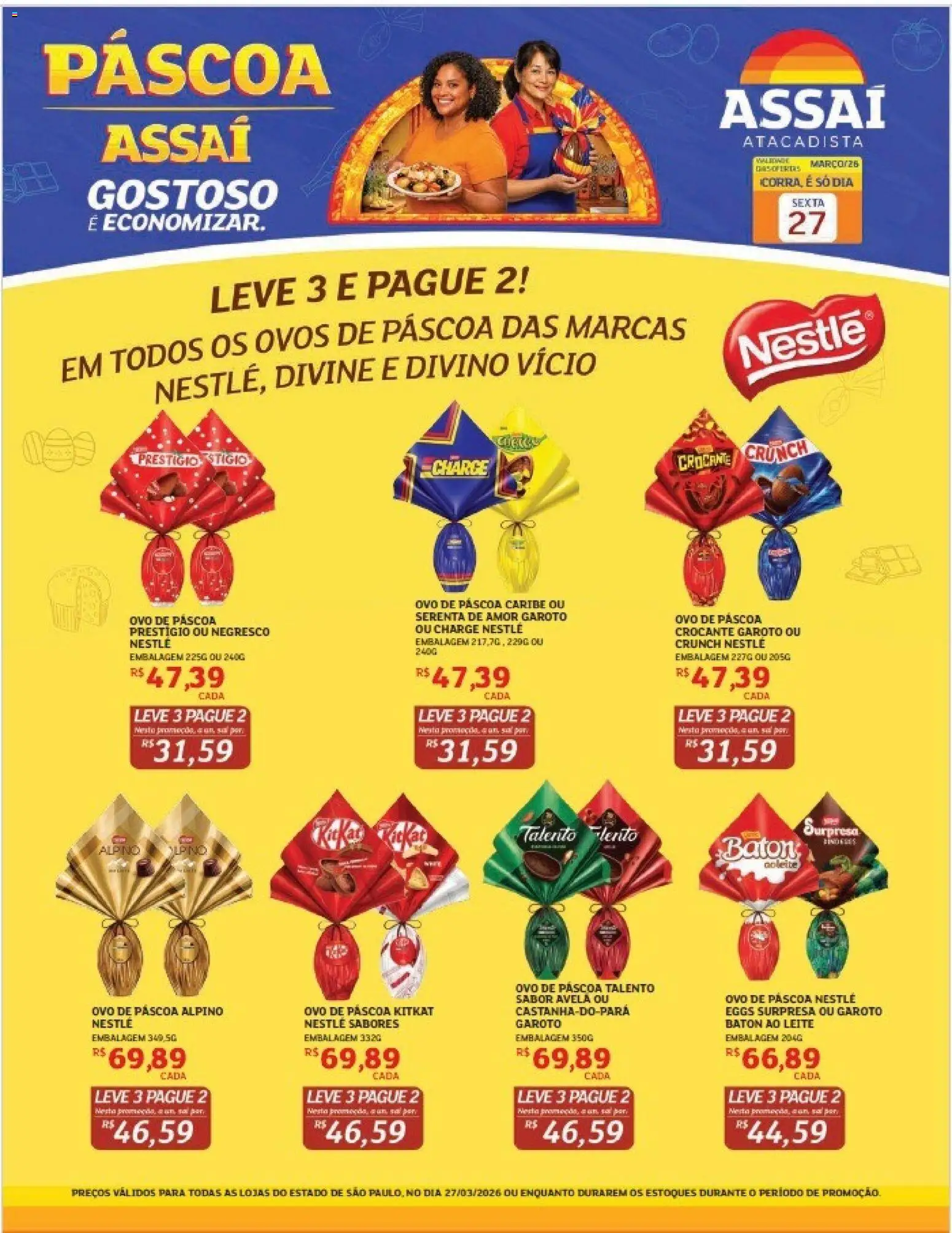 Pré-Visualização do folheto "Assaí Atacadista ofertas - SP" da loja Assaí Atacadista válido a partir de 27/03/2026