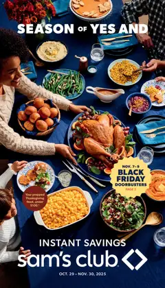 Ad Preview of Sam's Club Black Friday from 10/20/2025