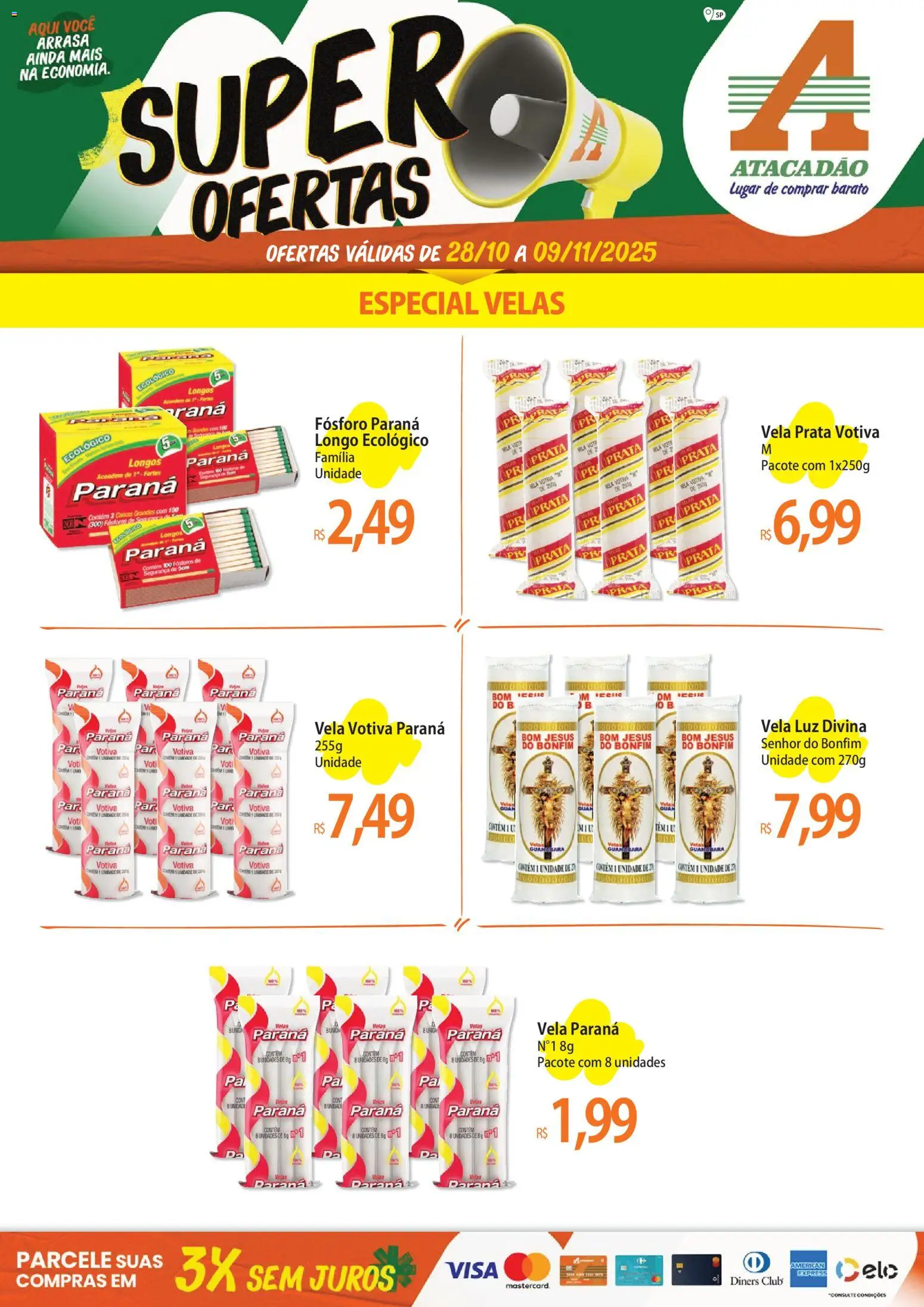 Pré-Visualização do folheto "Ofertas - SP" da loja Atacadão válido a partir de 28/10/2025