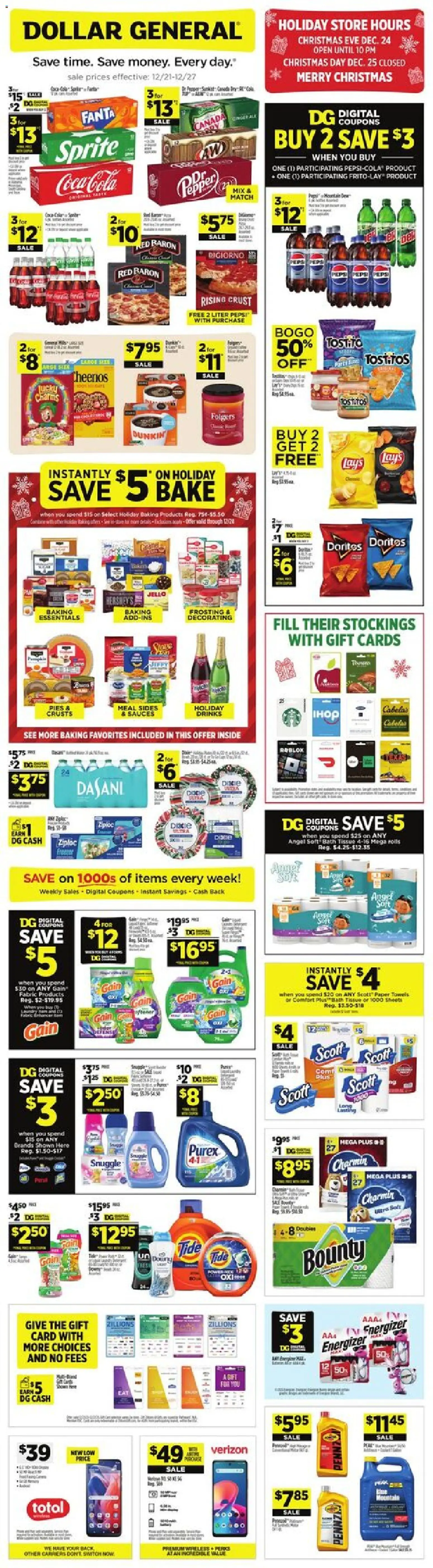 Ad Preview of Dollar General Weekly Ad from 12/21/2025