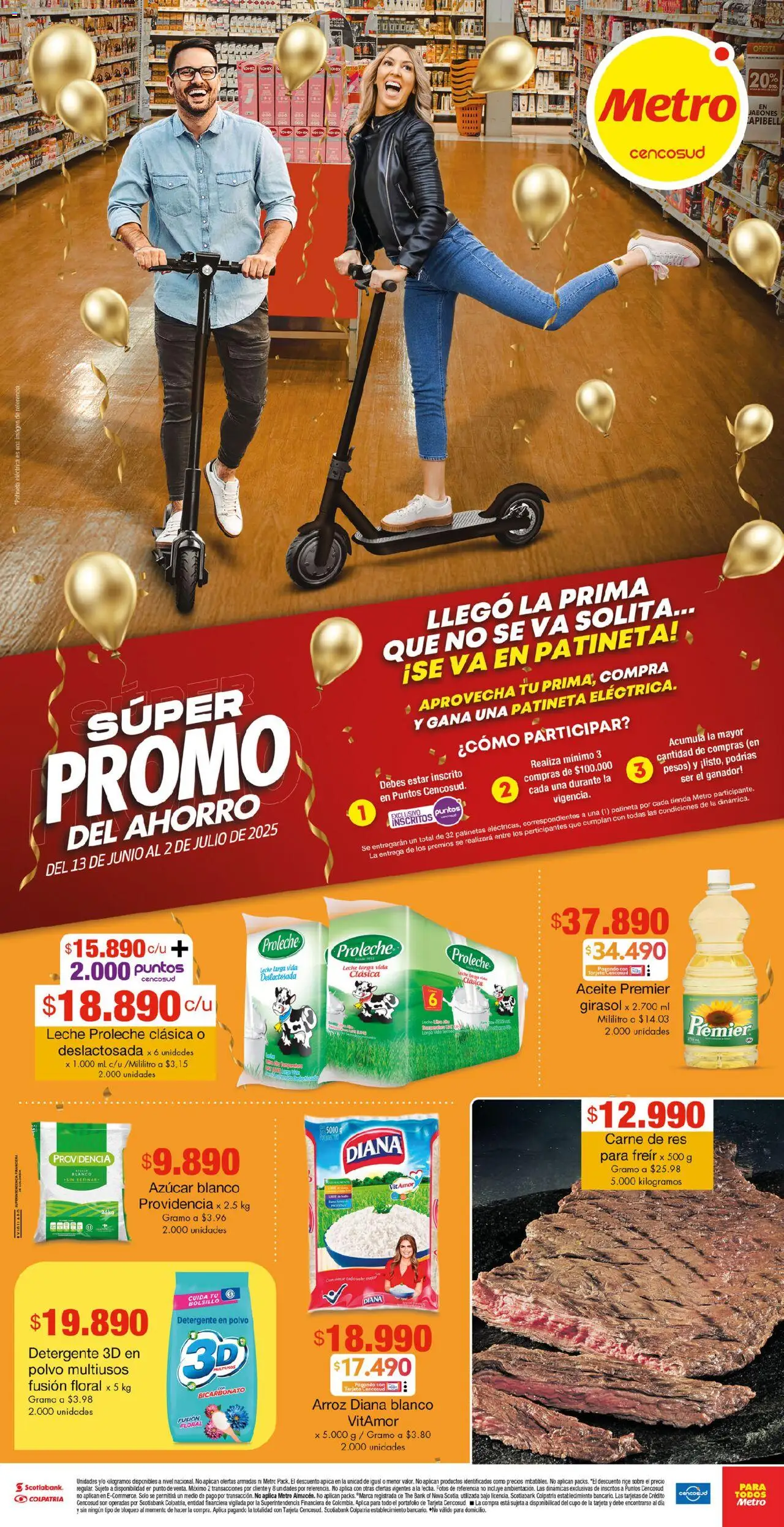 Metro Catálogo: 13/06/2025 - 02/07/2025 > Últimas Ofertas pagina numero 1 - Carne, Bajo, Detergente en polvo, Carne de res, Azucar, Sobre, Polvo, Detergente