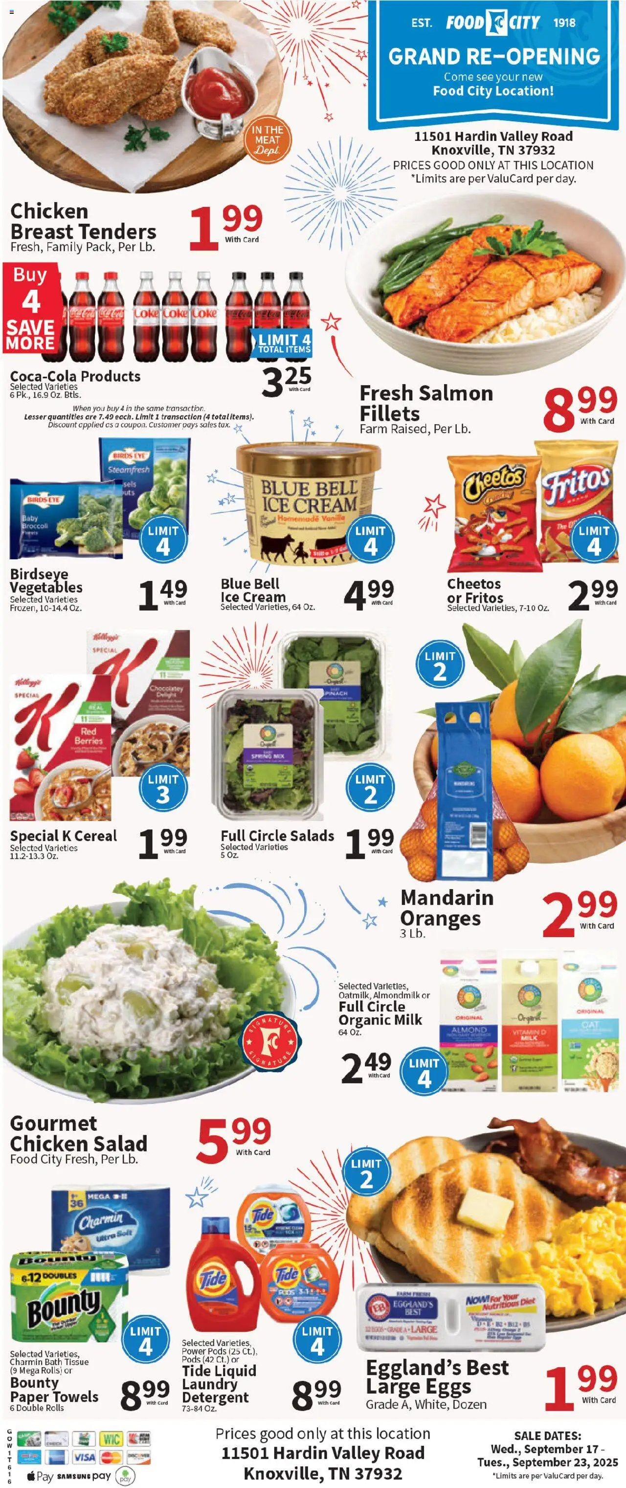 Food City Grand Opening from 09/17/2025 - Flyer - Page number 1