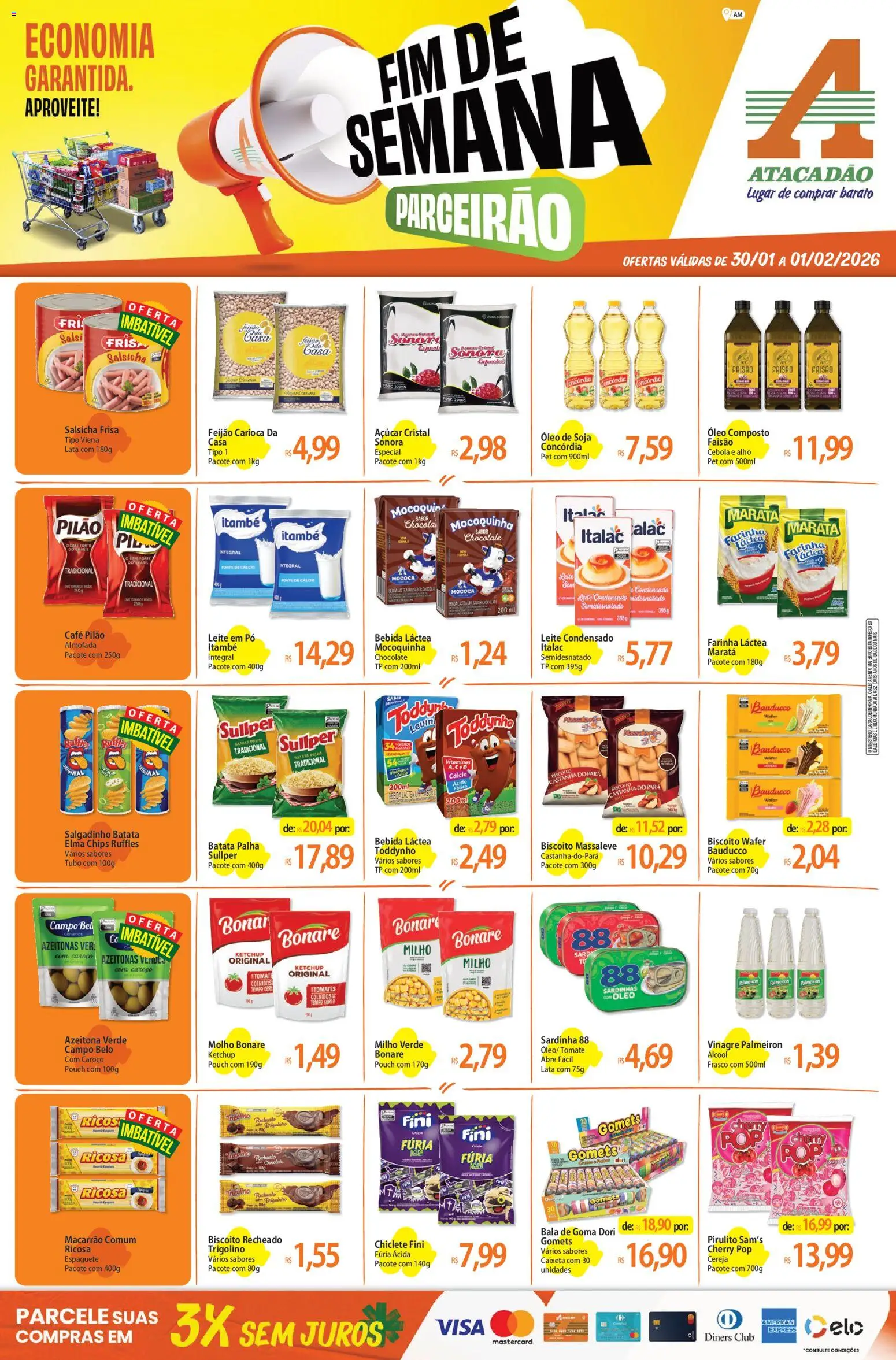 Pré-Visualização do folheto "Ofertas - AM" da loja Atacadão válido a partir de 30/01/2026