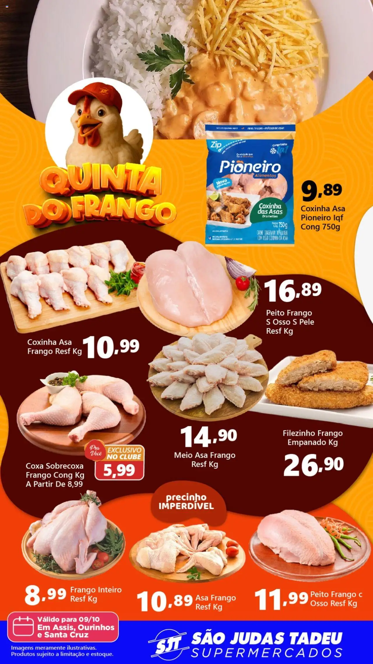 São Judas Tadeu folheto "Ofertas da semana" válido a partir de 09/10/2025 - número de página 1 - Carne, Frango, Alimentos, Frango inteiro