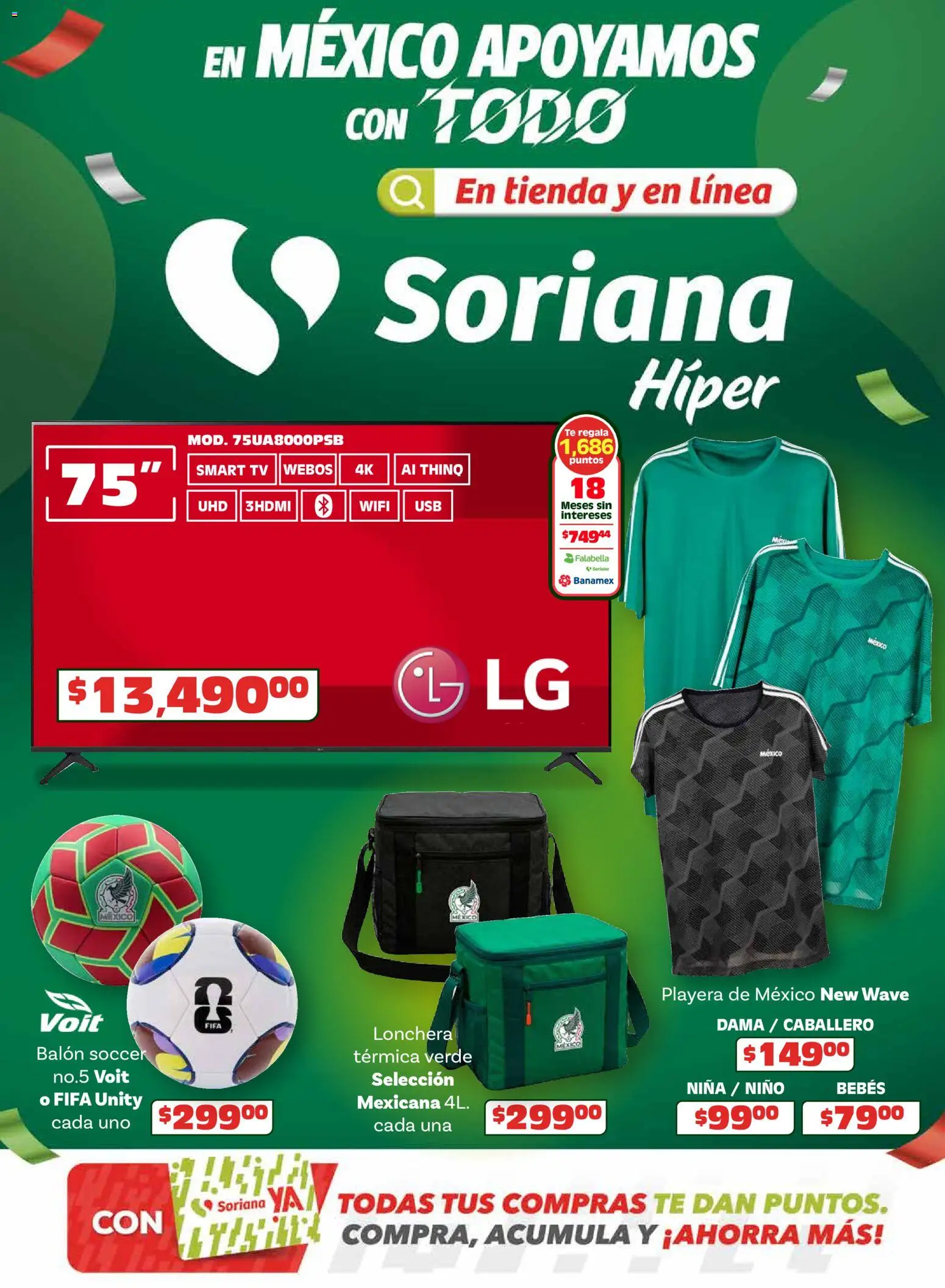Vista previa las ofertas de la tienda Soriana - Soriana En México apoyamos con todo Híper desde el 15/04/2026 - Té, Playera