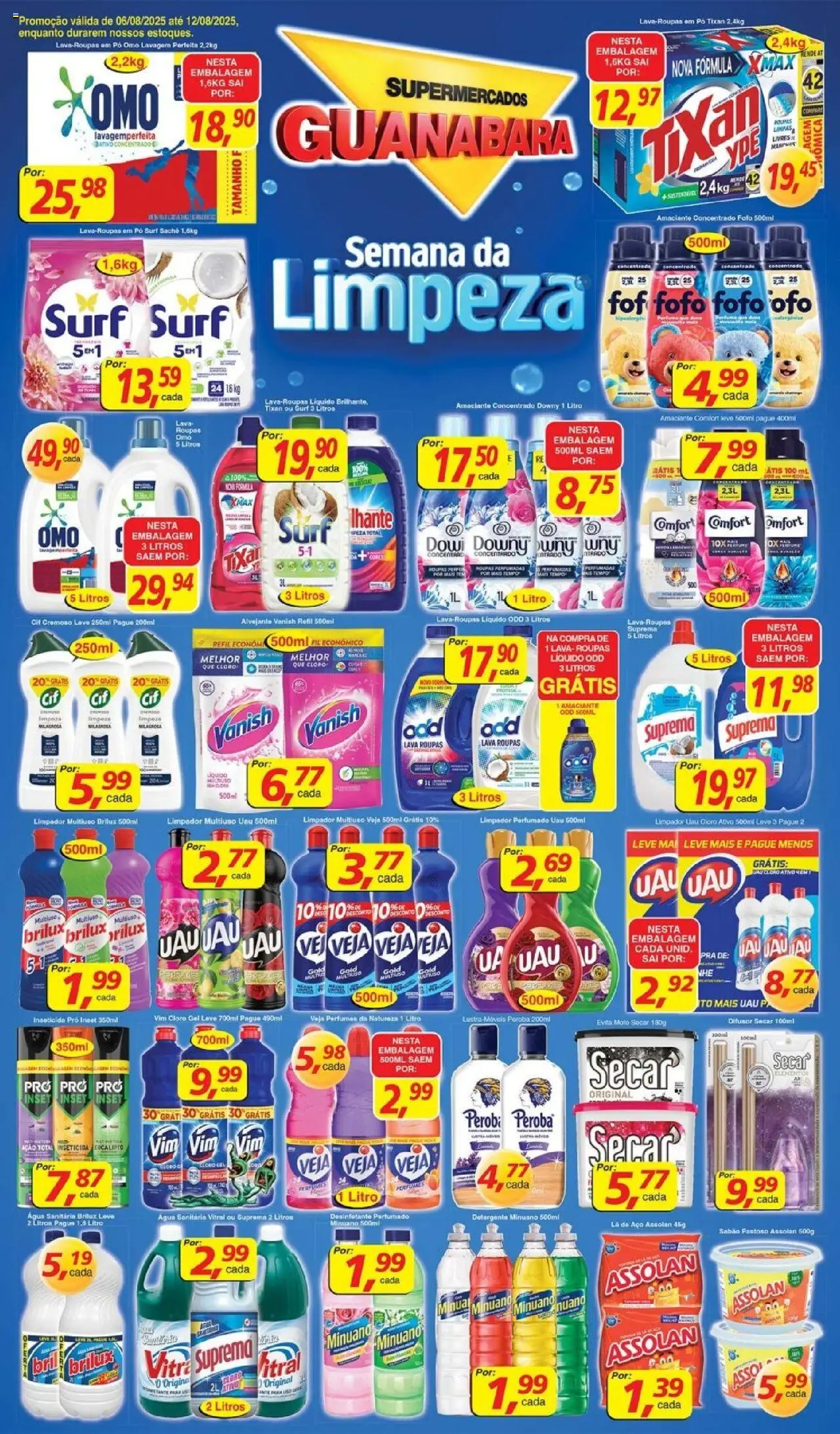 Supermercados Guanabara folheto "Encarte" válido a partir de 06/08/2025 - número de página 1