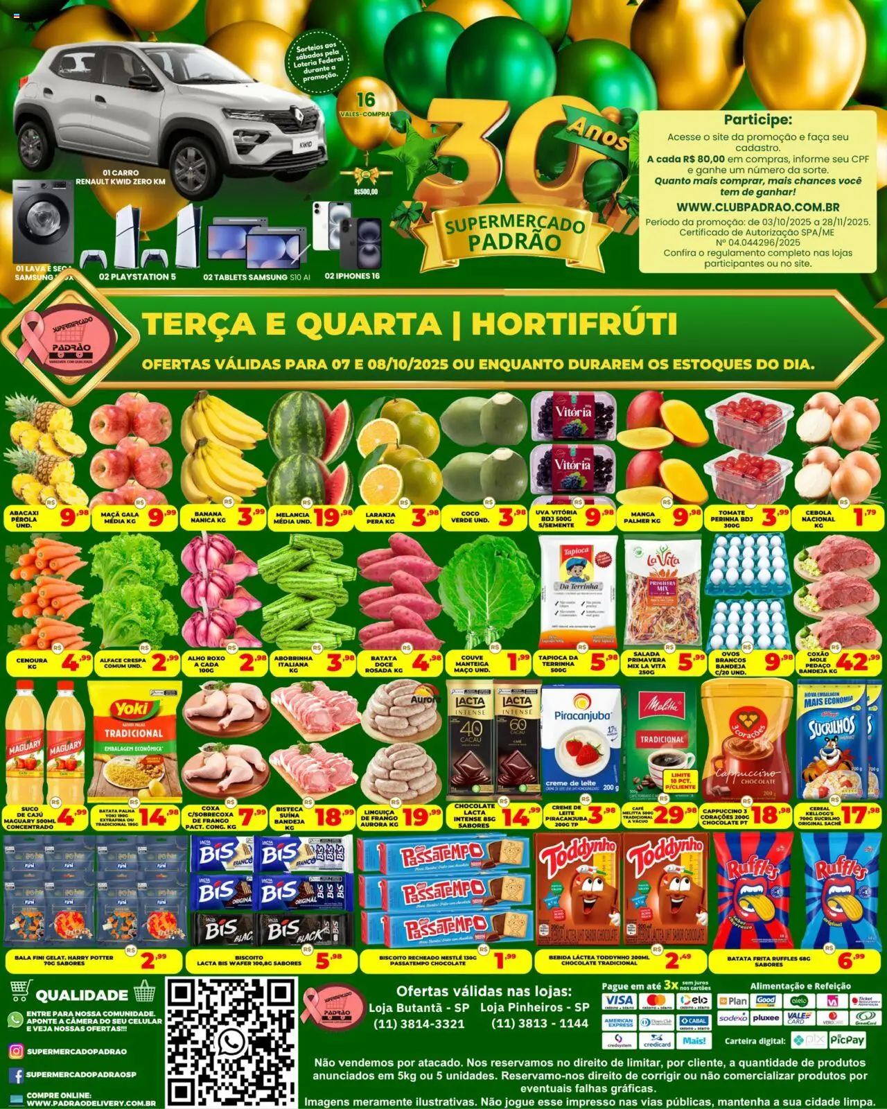 Supermercado Padrão folheto "Ofertas Hortifruti" válido a partir de 07/10/2025 - número de página 1