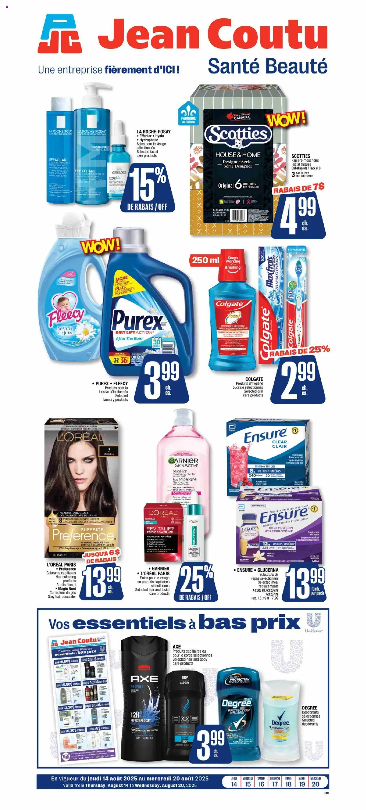 Jean Coutu flyer valid from Aug 14, 2025 - page number 1