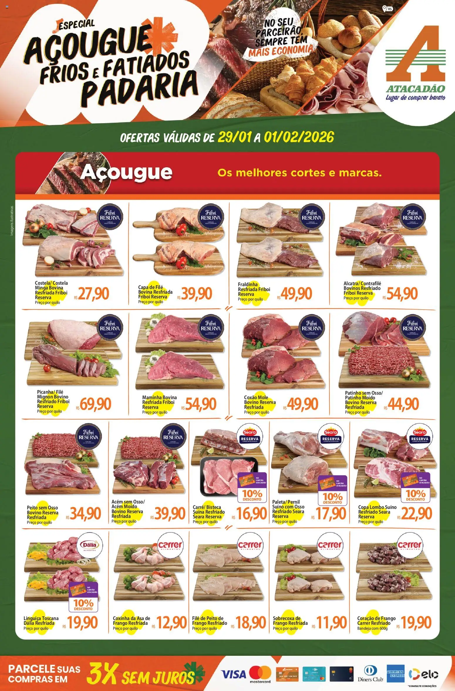 Pré-Visualização do folheto "Ofertas - RS" da loja Atacadão válido a partir de 29/01/2026