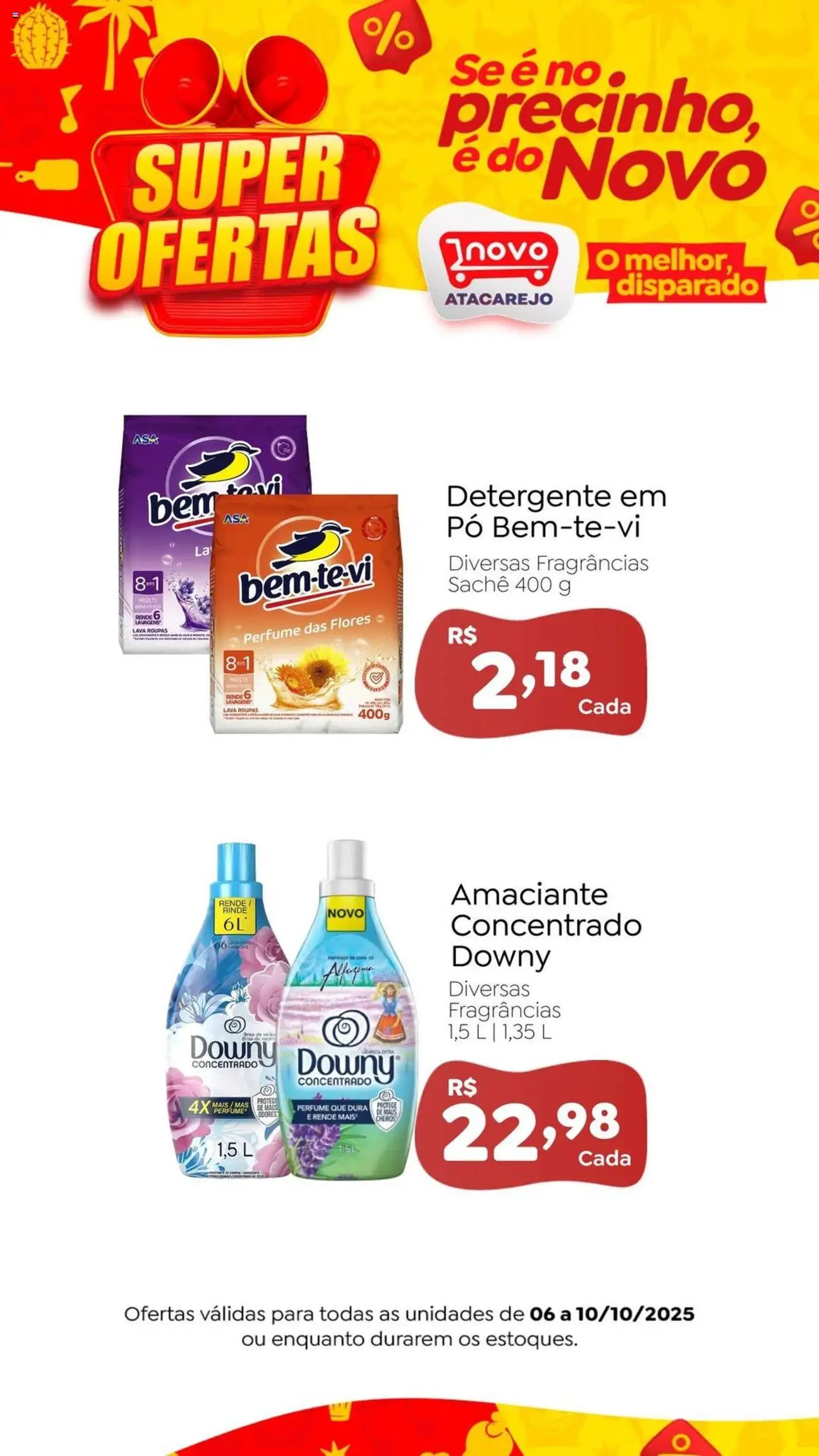 Novo Atacarejo folheto "Ofertas Dia de Feira" válido a partir de 06/10/2025 - número de página 1