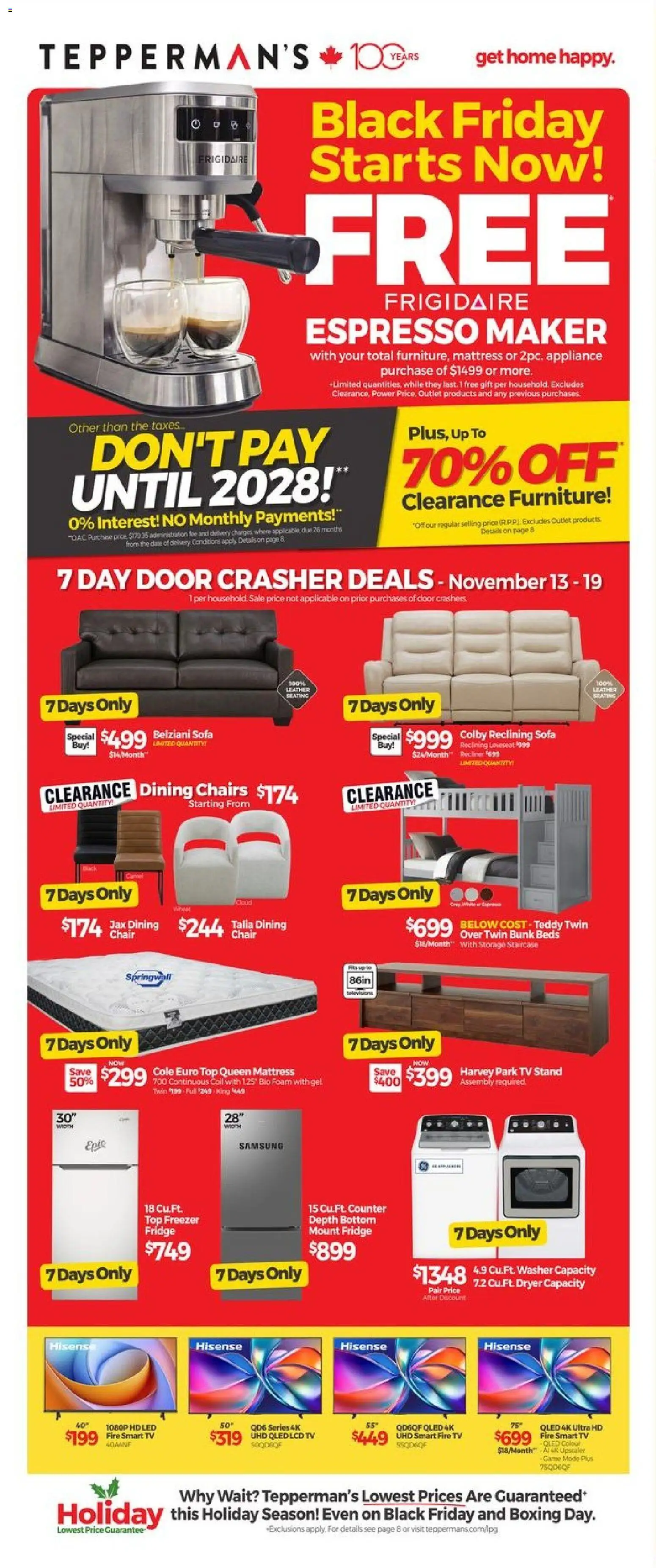 Preview of leaflet Black Friday from shop Tepperman's is valid from Nov 13, 2025