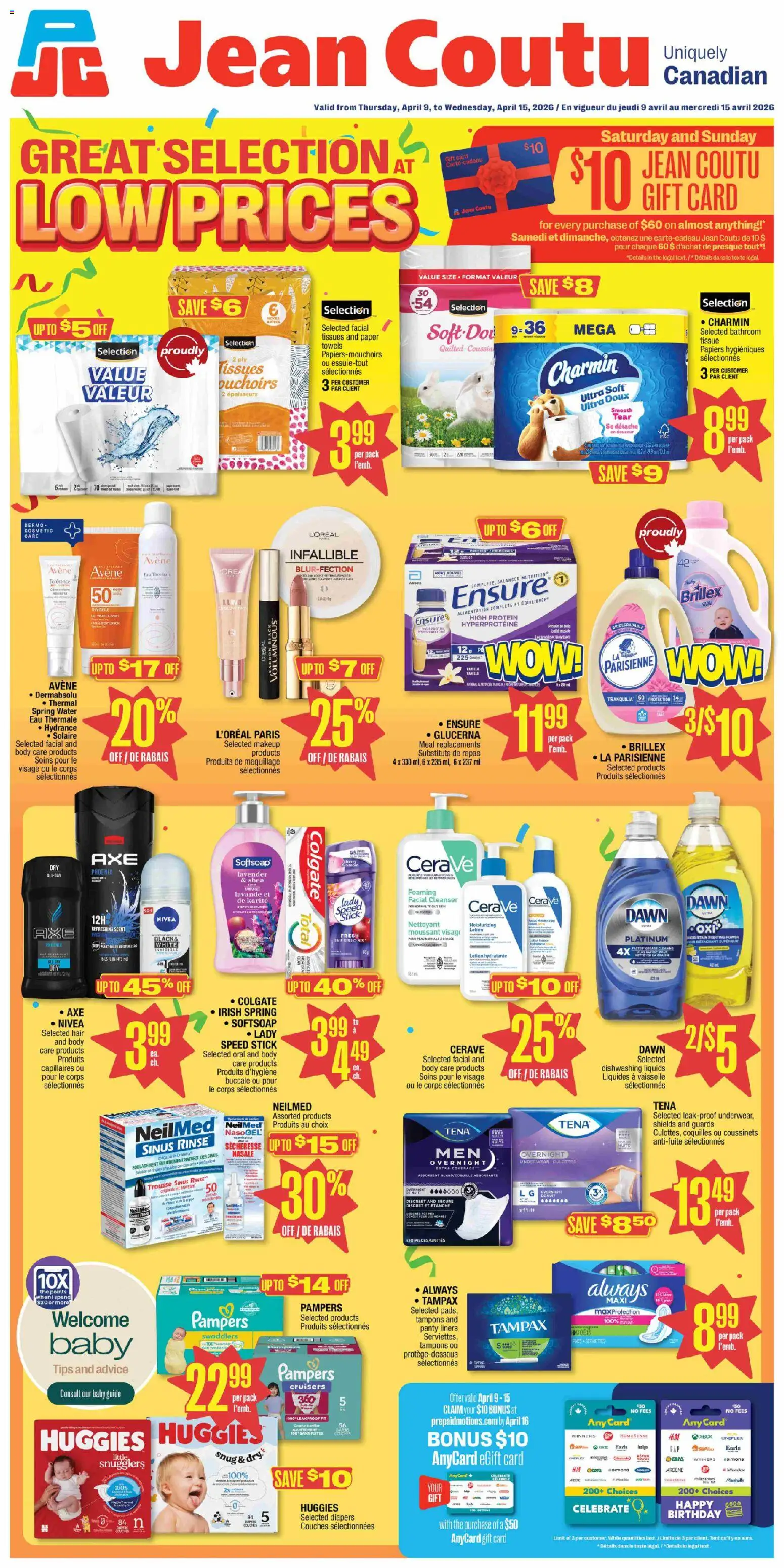 Preview of leaflet Jean Coutu weekly flyer from shop Jean Coutu is valid from Apr 09, 2026