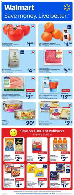 Un aperçu du dépliant Weekly Flyer - AB du magasin Walmart est valide à partir 11 sept. 2025