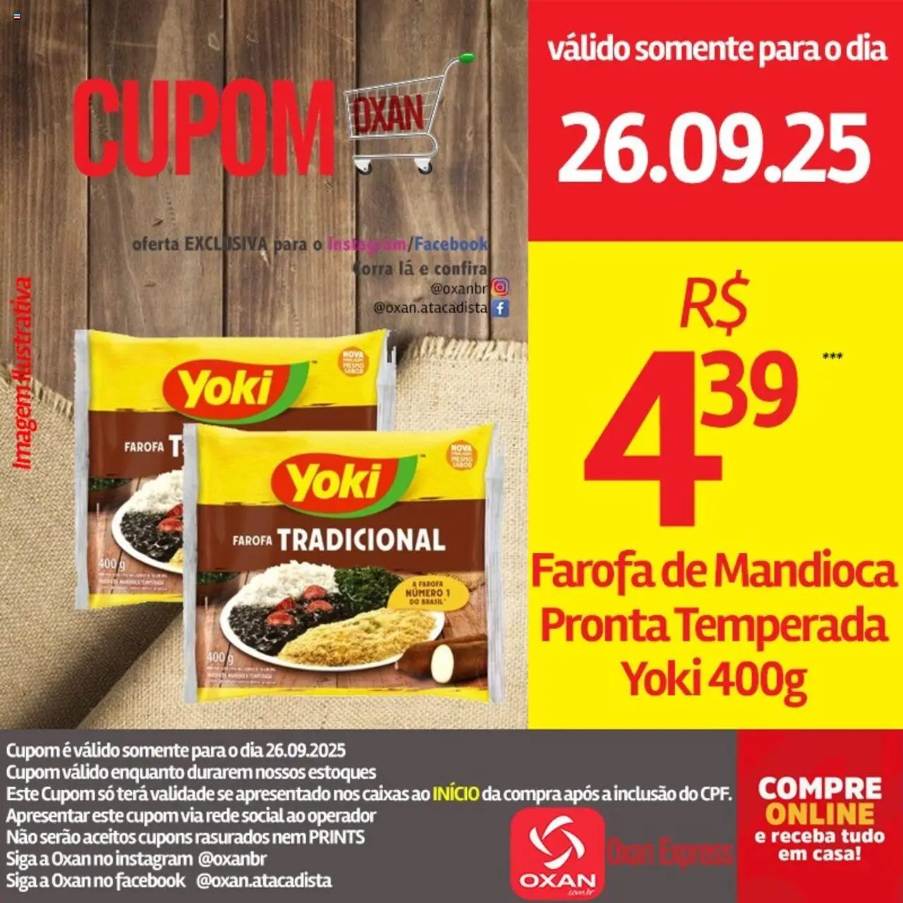 Oxan Atacadista folheto "Ofertas da semana" válido a partir de 26/09/2025 - número de página 1 - Mandioca, Farofa