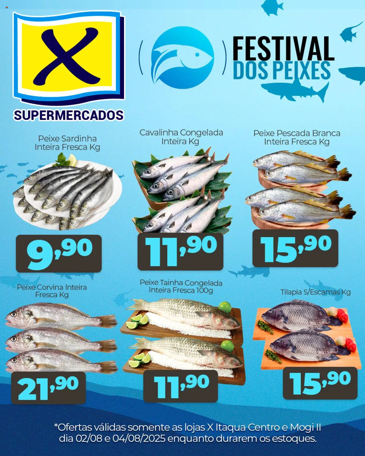 X Supermercados folheto "Ofertas Festival dos Peixes" válido a partir de 02/08/2025 - número de página 1