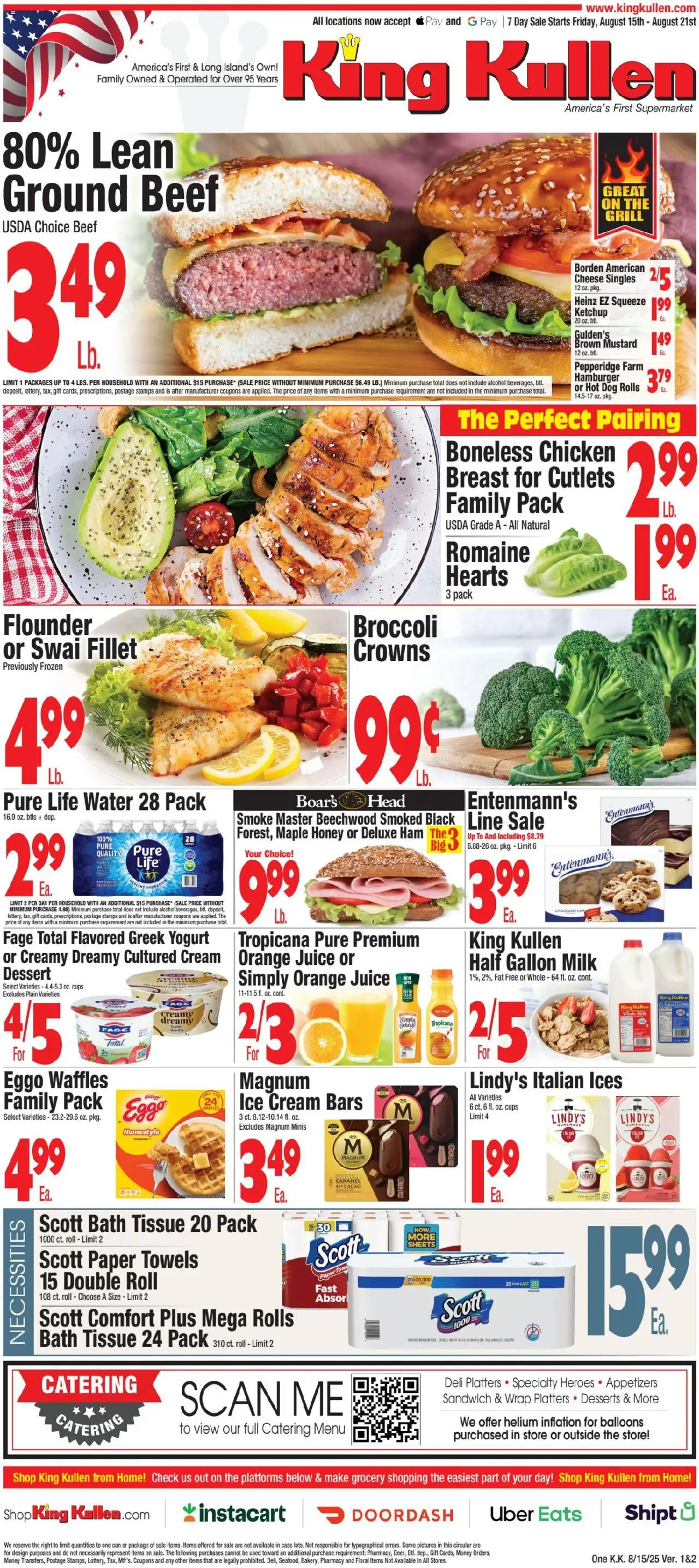 King Kullen Weekly Ad from 08/14/2025 - Flyer - Page number 1