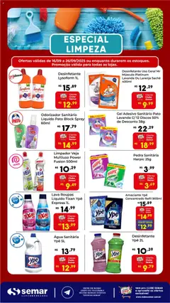 Pré-Visualização do folheto "Ofertas Especial Limpeza" da loja Semar Supermercado válido a partir de 16/09/2025