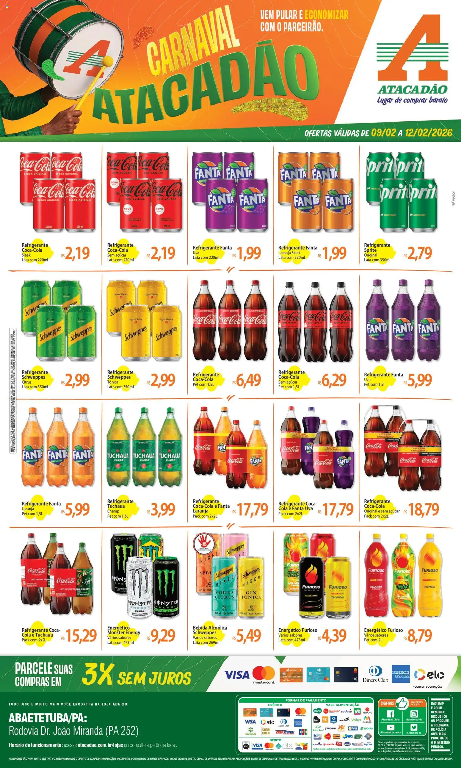 Pré-Visualização do folheto "Ofertas - PA" da loja Atacadão válido a partir de 09/02/2026