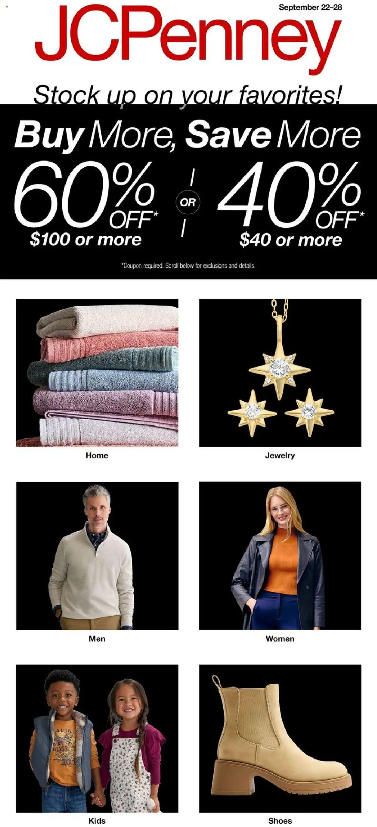 JCPenney Weekly Ad from 09/22/2025 - Flyer - Page number 1