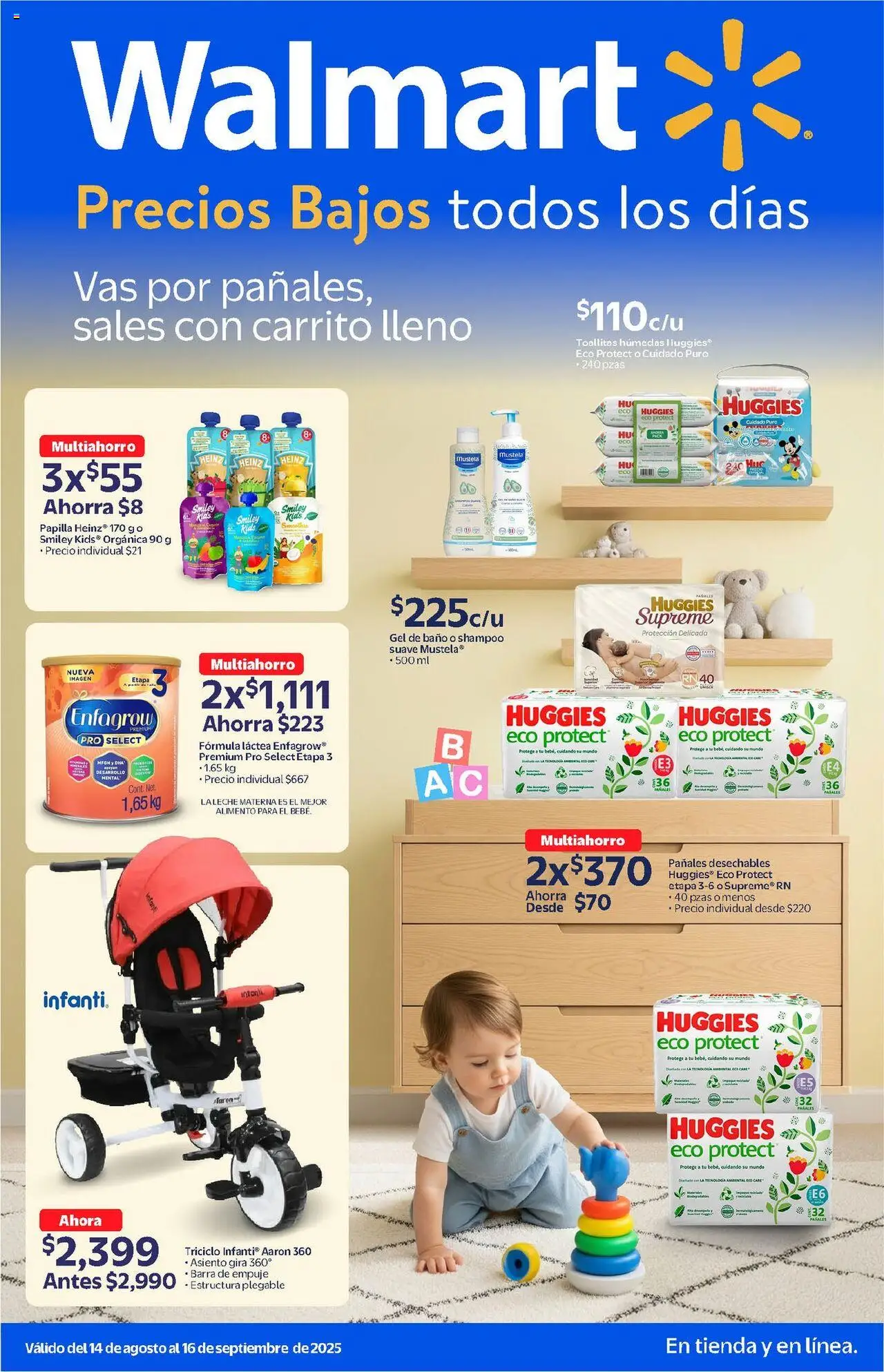 Folleto Bebé Walmart y sus promociones válidas desde el 14/08/2025 - Número de página 1