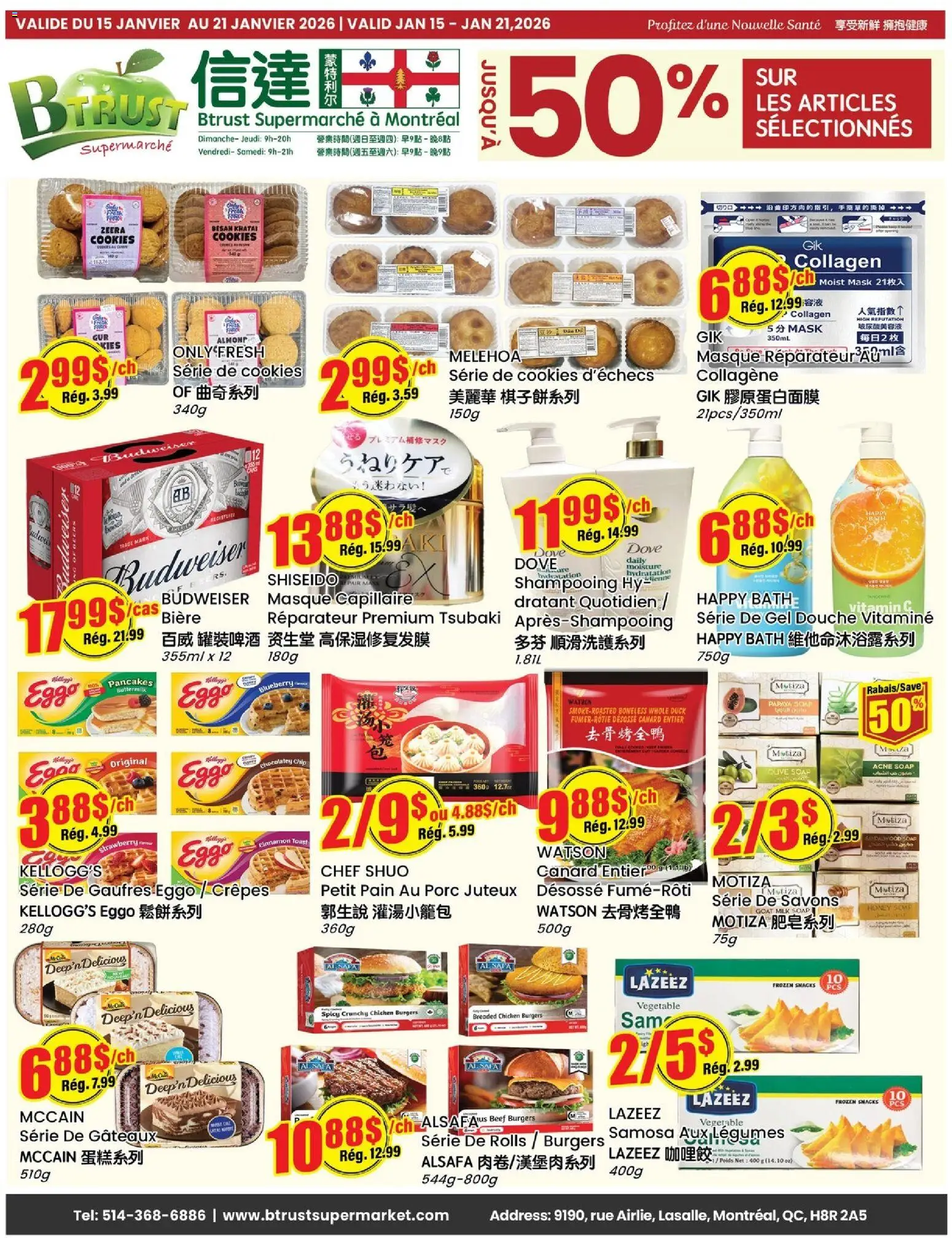 Preview of leaflet Weekly flyer / circulaire from shop Btrust Supermarket is valid from Jan 15, 2026