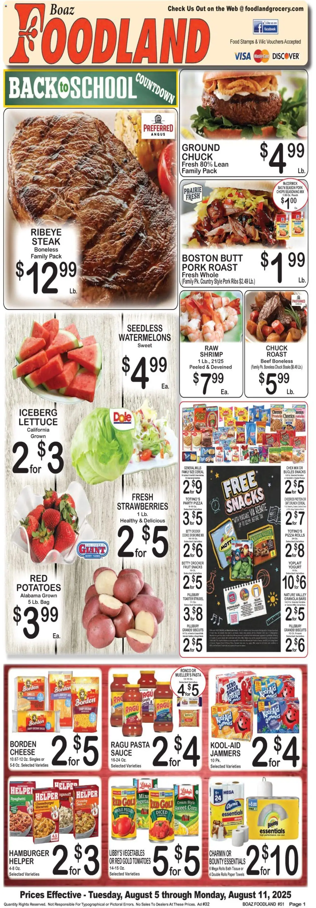 Foodland Weekly Ad from 08/05/2025 - Flyer - Page number 1