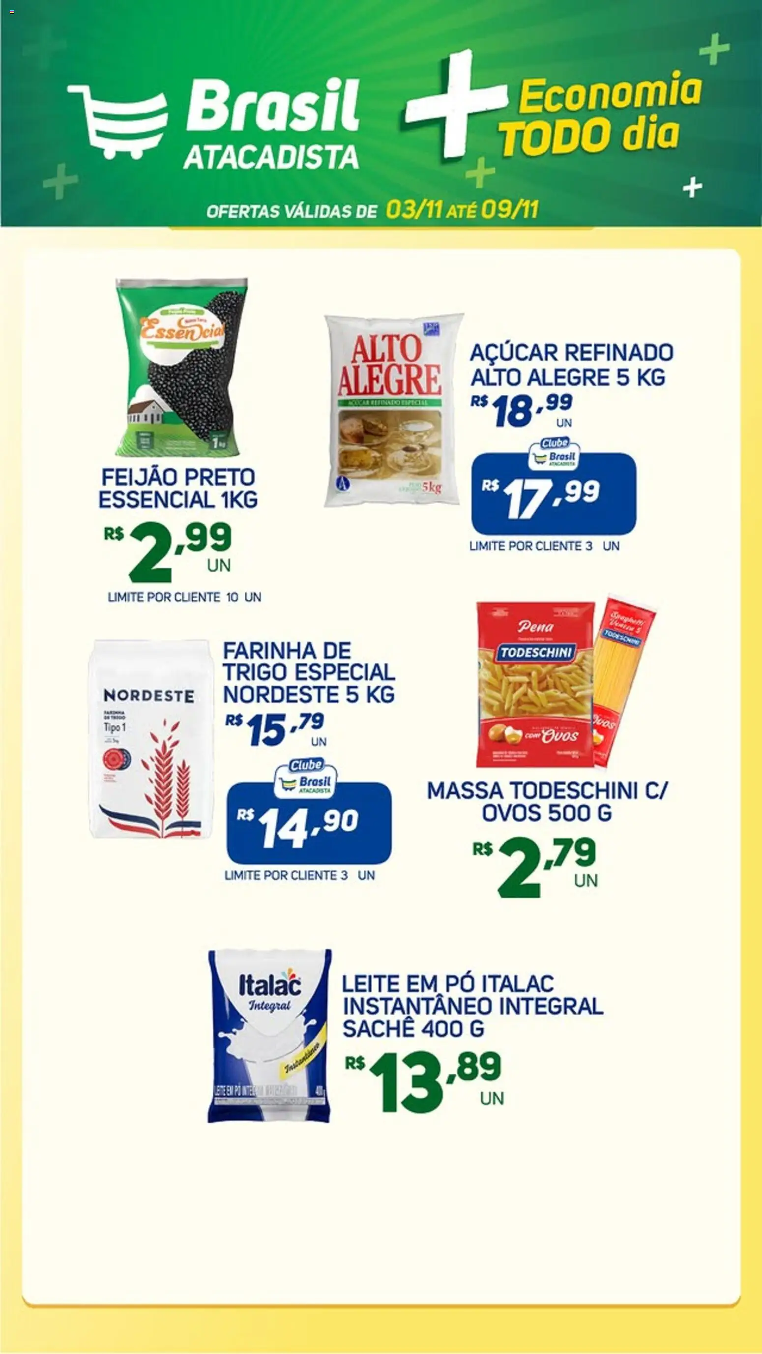 Pré-Visualização do folheto "Ofertas da semana" da loja Brasil Atacadista válido a partir de 03/11/2025