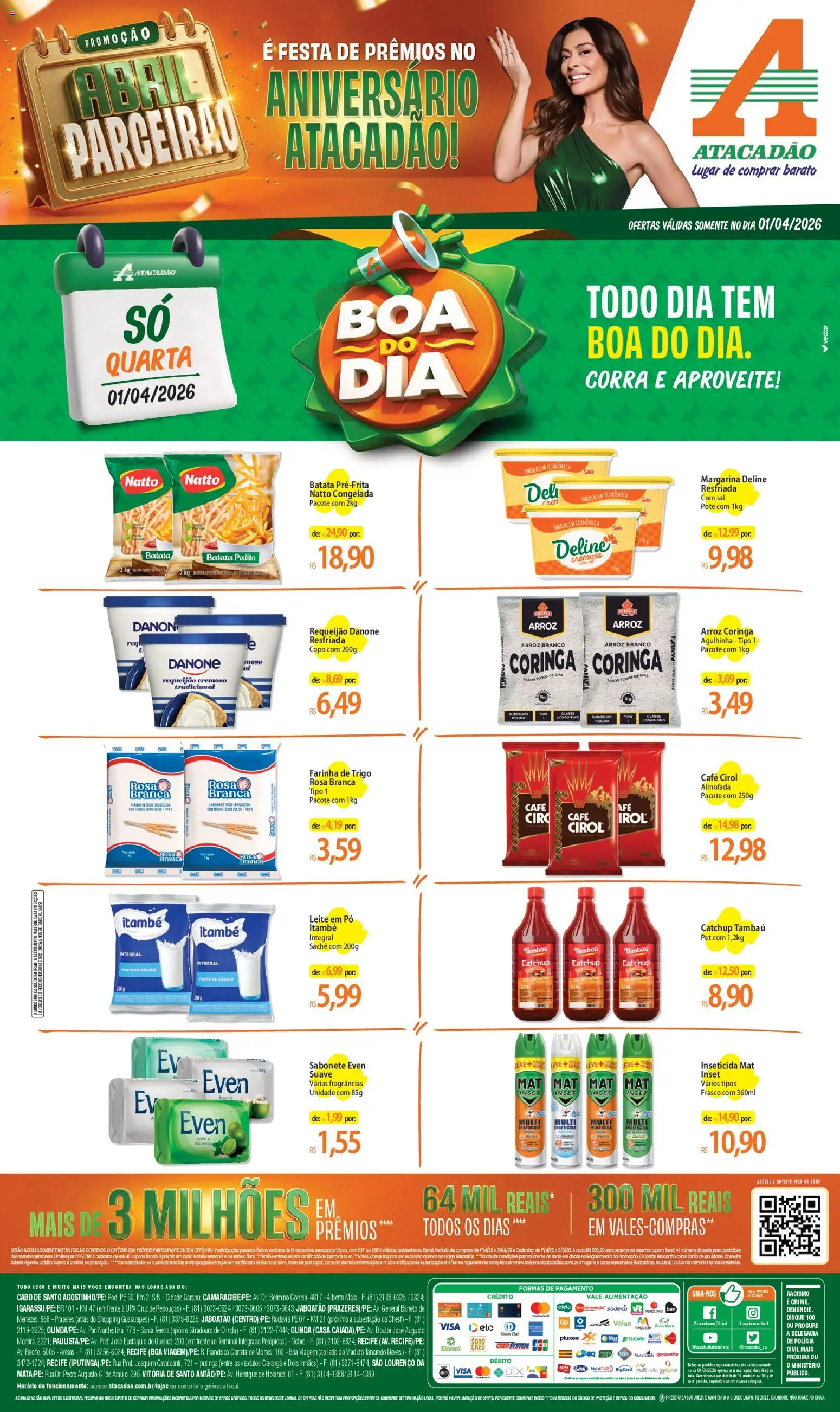 Pré-Visualização do folheto "Atacadão ofertas - PE" da loja Atacadão válido a partir de 01/04/2026