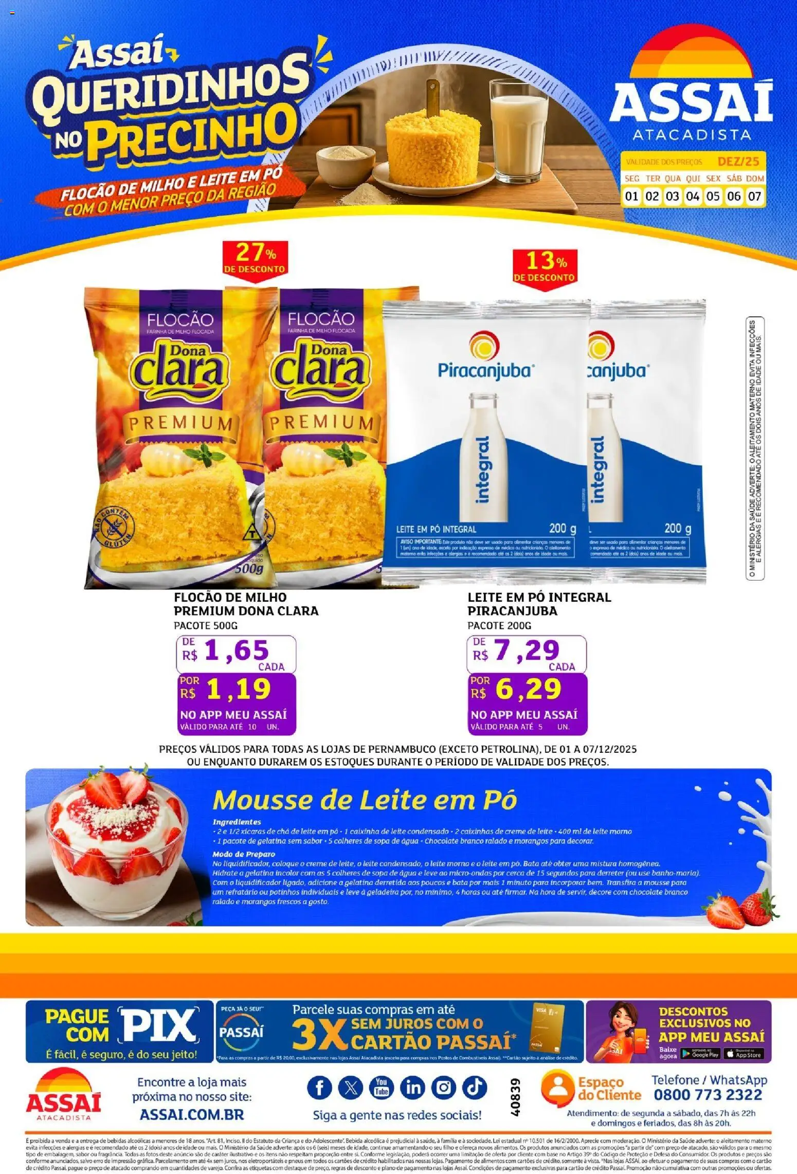 Pré-Visualização do folheto "Encarte - PE" da loja Assaí Atacadista válido a partir de 01/12/2025