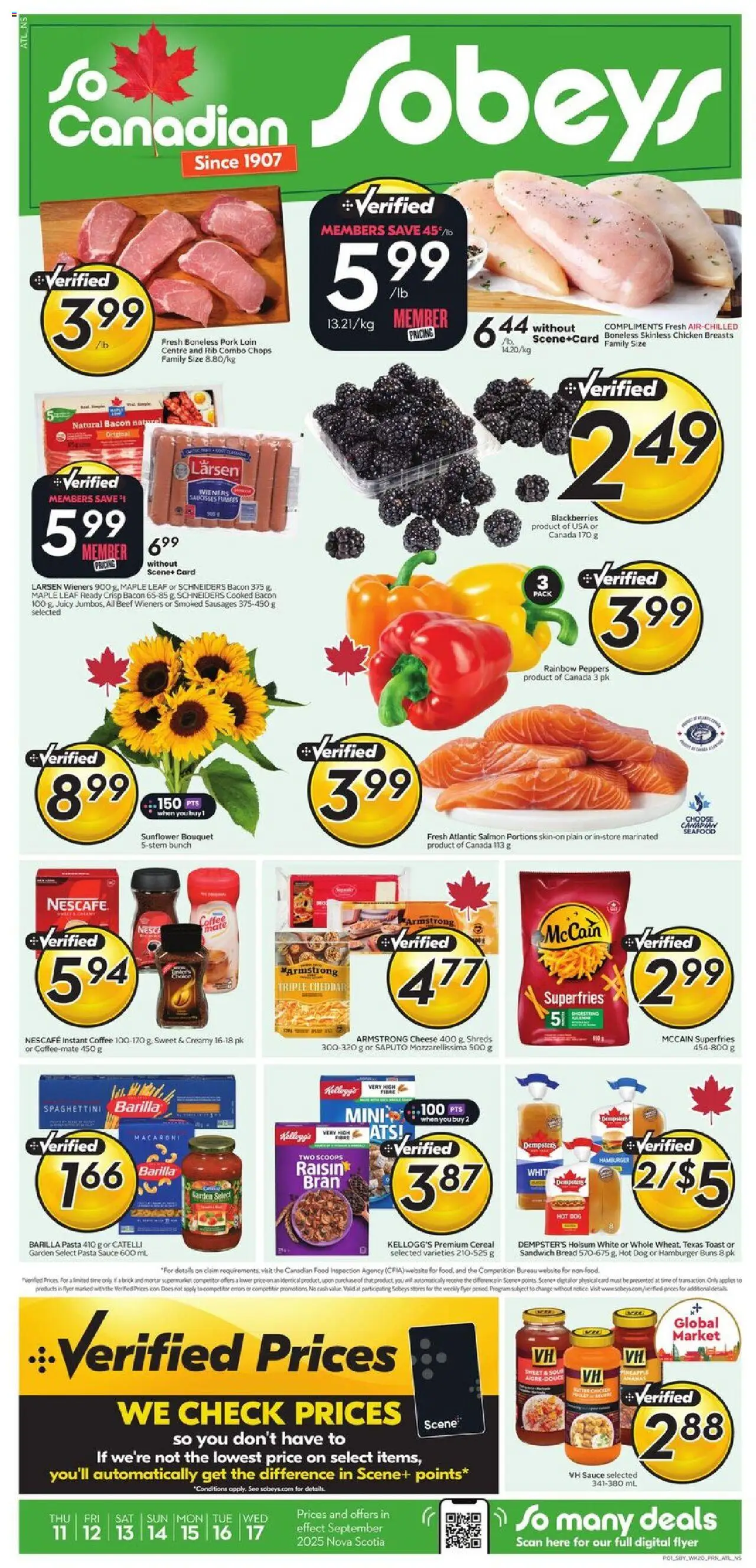 Sobeys flyer valid from Sep 11, 2025 - page number 1