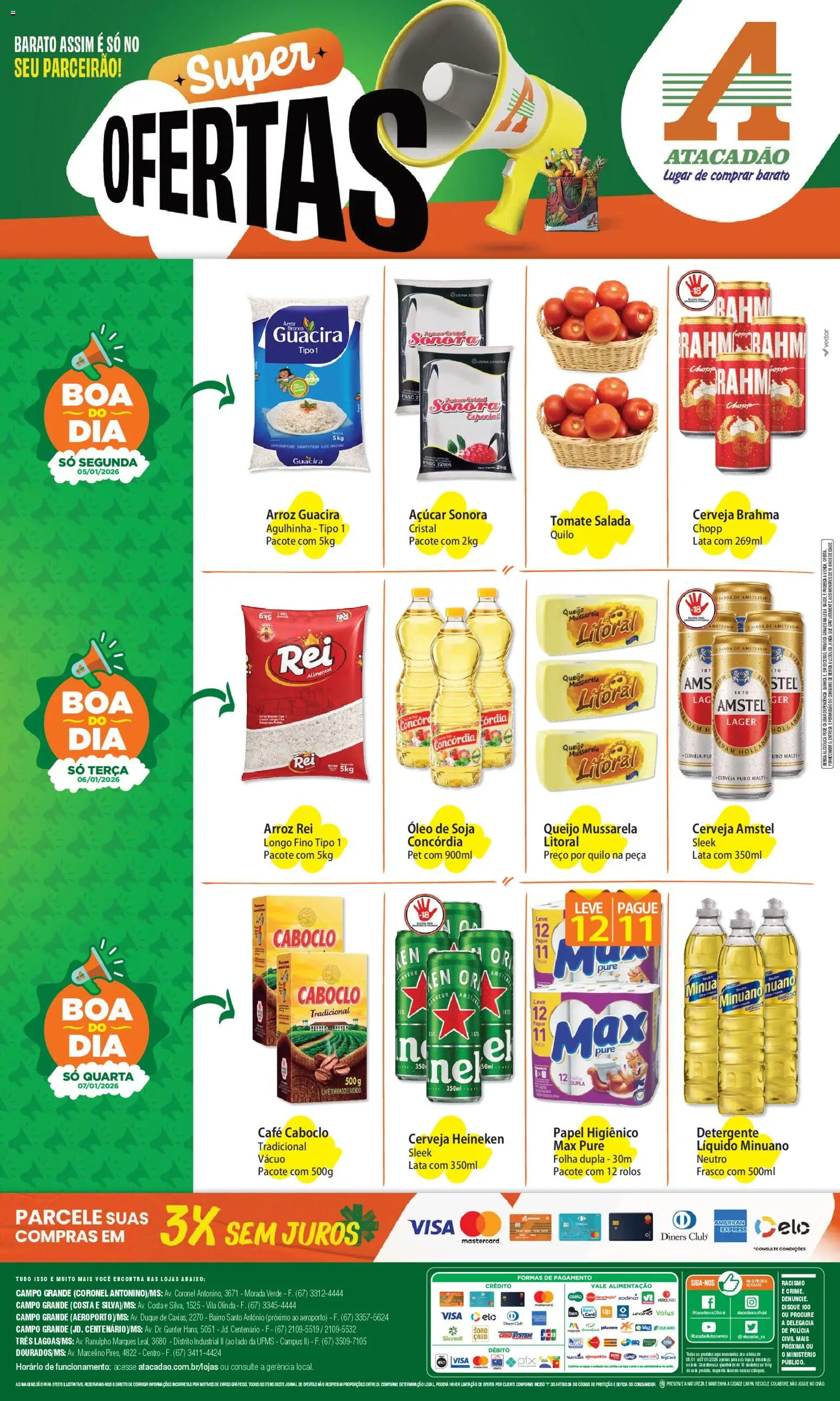 Pré-Visualização do folheto "Ofertas - MS" da loja Atacadão válido a partir de 05/01/2026