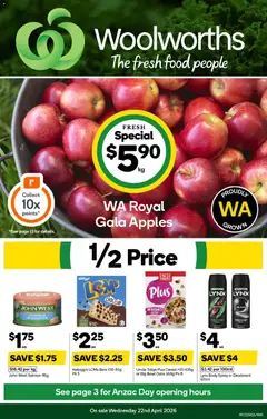Preview of catalogue Woolworths catalogue Port Hedland from shop Woolworths valid 22/04/2026